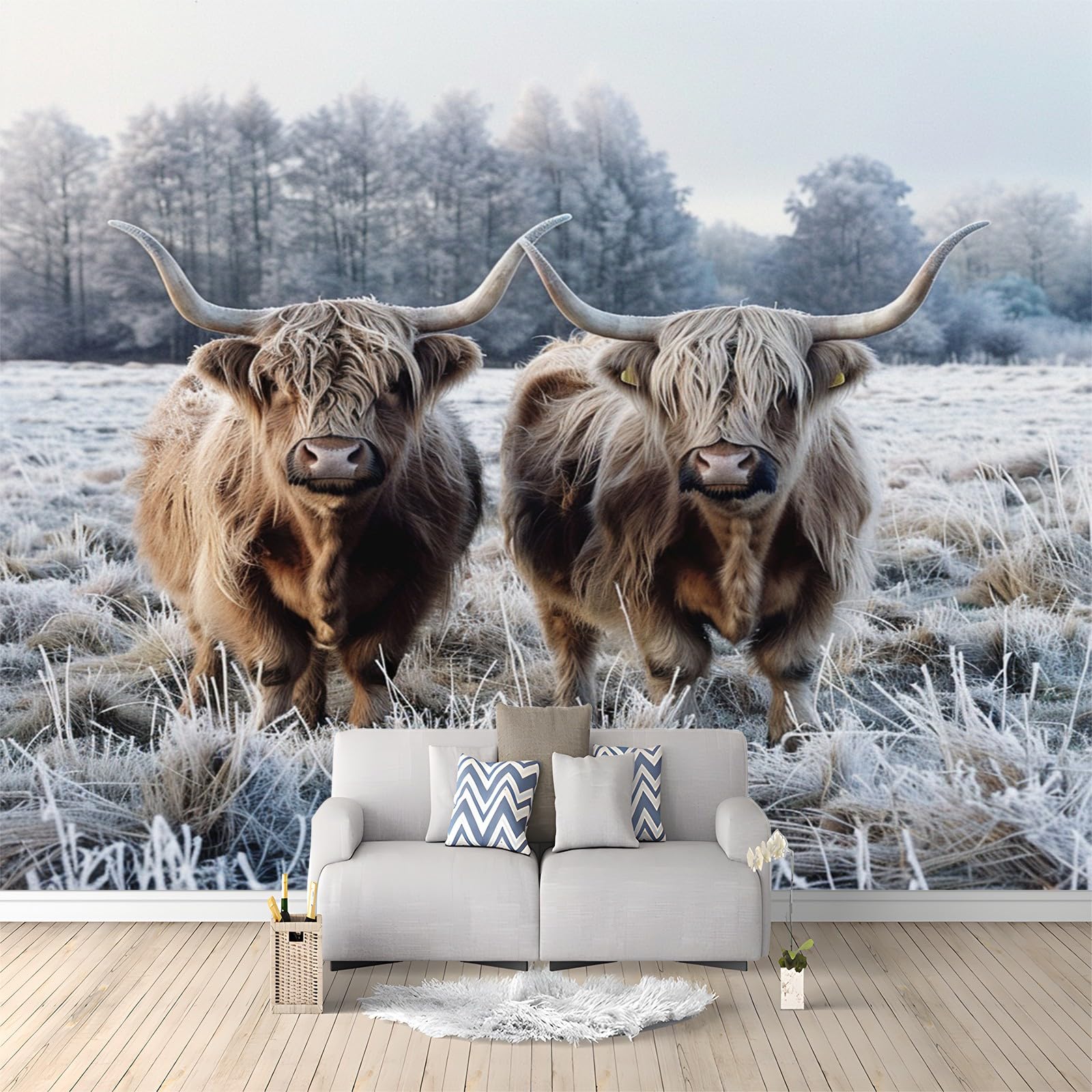 Vlies-Fototapete Kuhmuster – 200x140 Cm, Wasserdicht, 3D-Druck, 4 Bahnen, Für Wohnzimmer, Schlafzimmer & Kinderzimmer, Schwarz