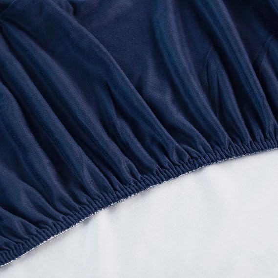 Changing Pad Cover Waterproof, 2 Pack Diaper Change Table Sheets for Baby Boys Girls, Fitted Cradle Sheets for 32x16 Contoured Pad, Breathable & Ultra Soft, Aqua and Navy
