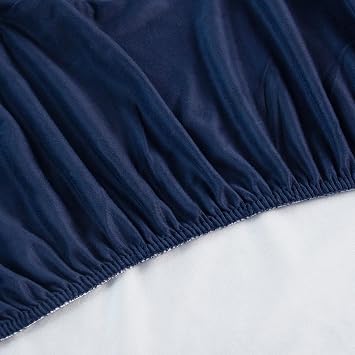 Changing Pad Cover Waterproof, 2 Pack Diaper Change Table Sheets for Baby Boys Girls, Fitted Cradle Sheets for 32x16 Contoured Pad, Breathable & Ultra Soft, Aqua and Navy