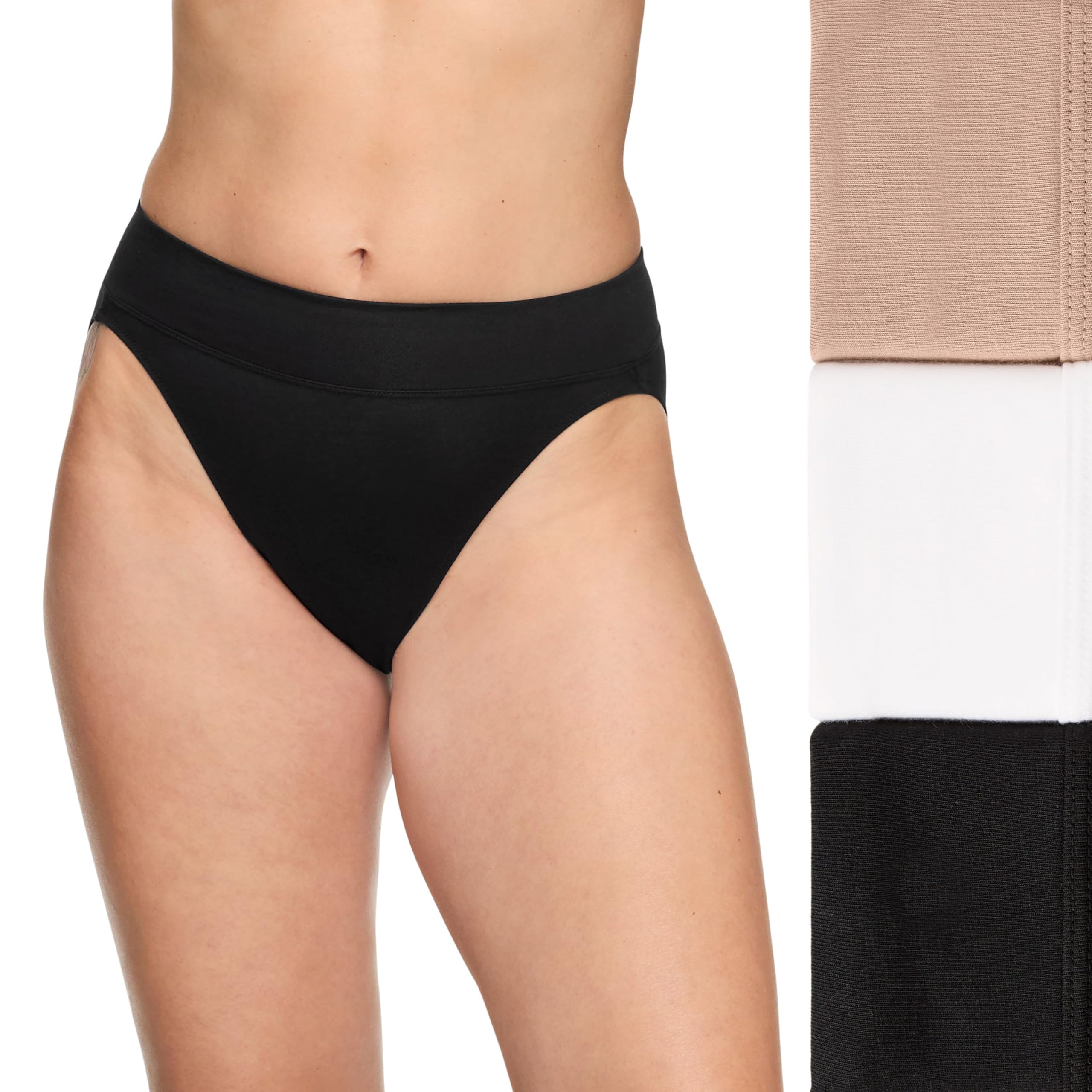 Warner's Women's No Pinching No Problems Dig-free Mid-waist 3-pack Hi-cut Rt4403p