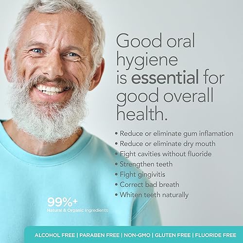 Miniatura 6 de ORL Enjuague bucal natural y orgánico sin alcohol formulado exclusivamente para limpiar la boca, blanquear los dientes, fortalecer el esmalte dental