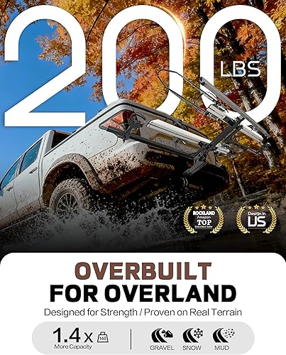 Miniatura 2 de RokRack One - Estante plegable para 2 bicicletas eléctricas con rampa, capacidad de 200 libras, soporte de enganche eléctrico para bicicletas, se