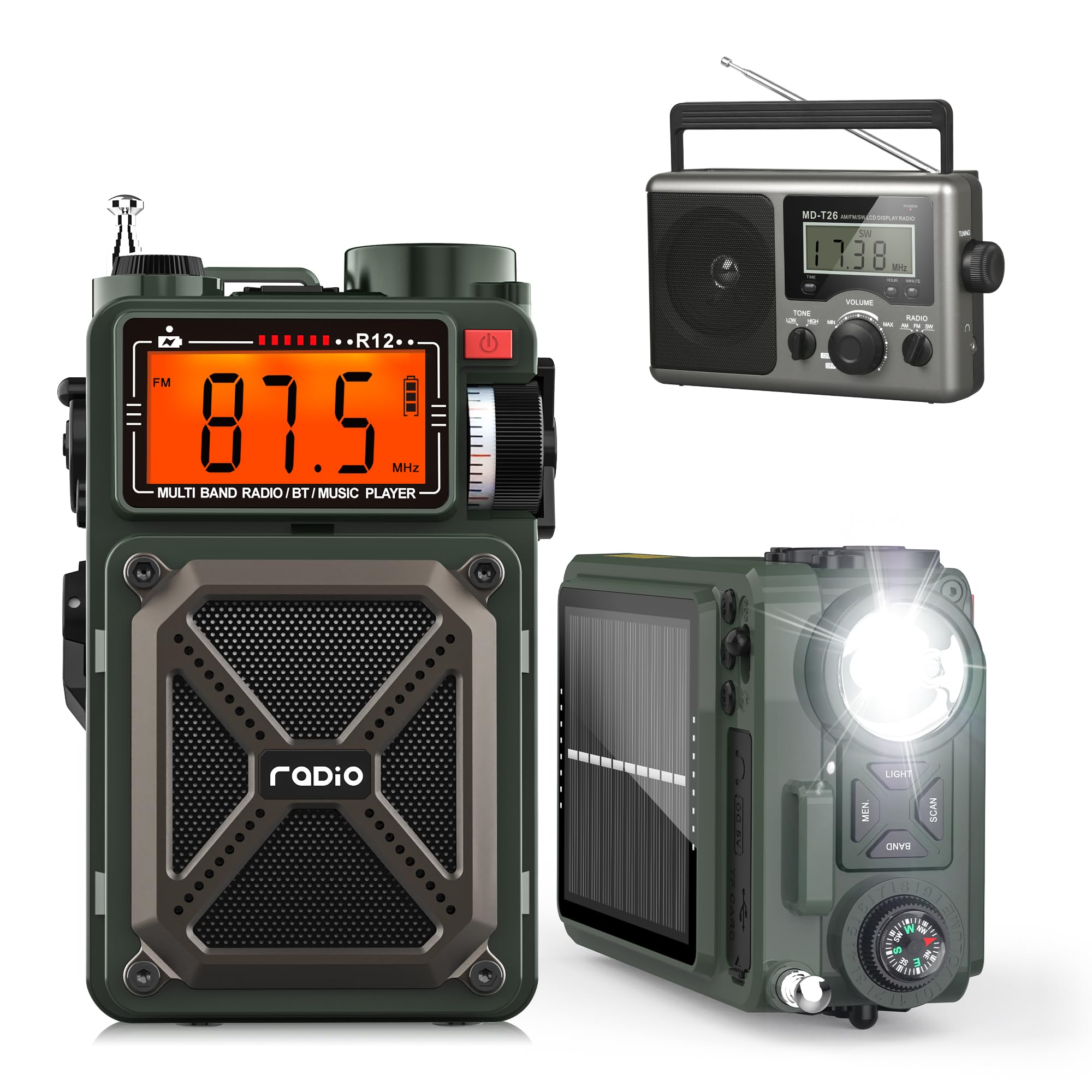 radioboy Amazon.com: Greadio Portable Shortwave Radios with NOAA Weather