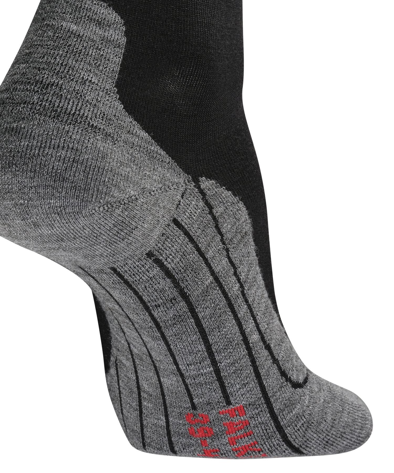 FALKE Herren Laufsocken RU4 Endurance Wool M So Wolle Funktionsmaterial antiblasen 1 Paar, Schwarz Black-Mix 3010, 46-48 (Packung mit 4)