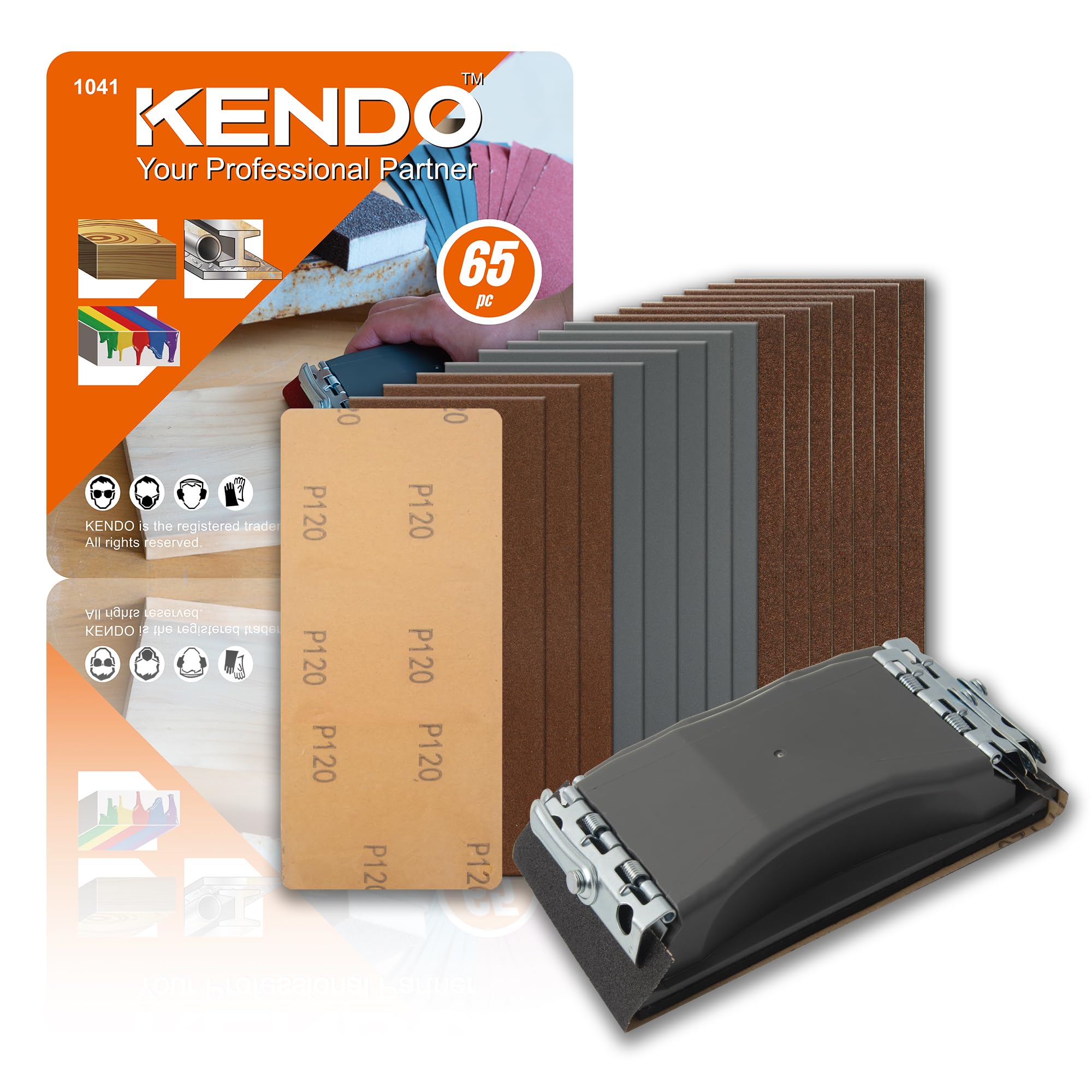 Kendo Sandpaper Kit - 44 Grit Assortment -8
