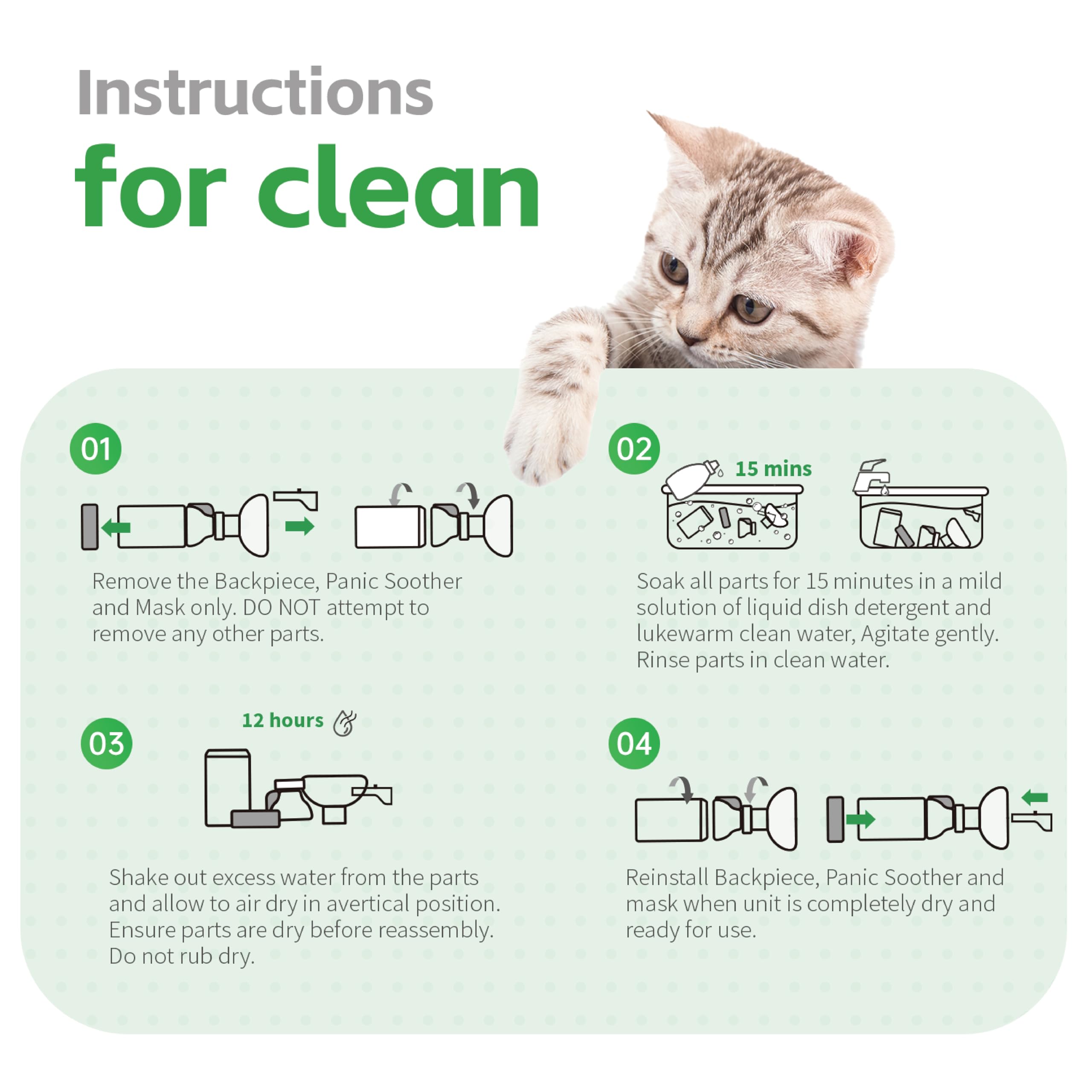 Neobay Inhalateur d'espacement pour chat avec sucette de panique unique et indicateur de respiration sensible – Conçu pour les chats souffrant d'asthme et de problèmes respiratoires, comprend 2