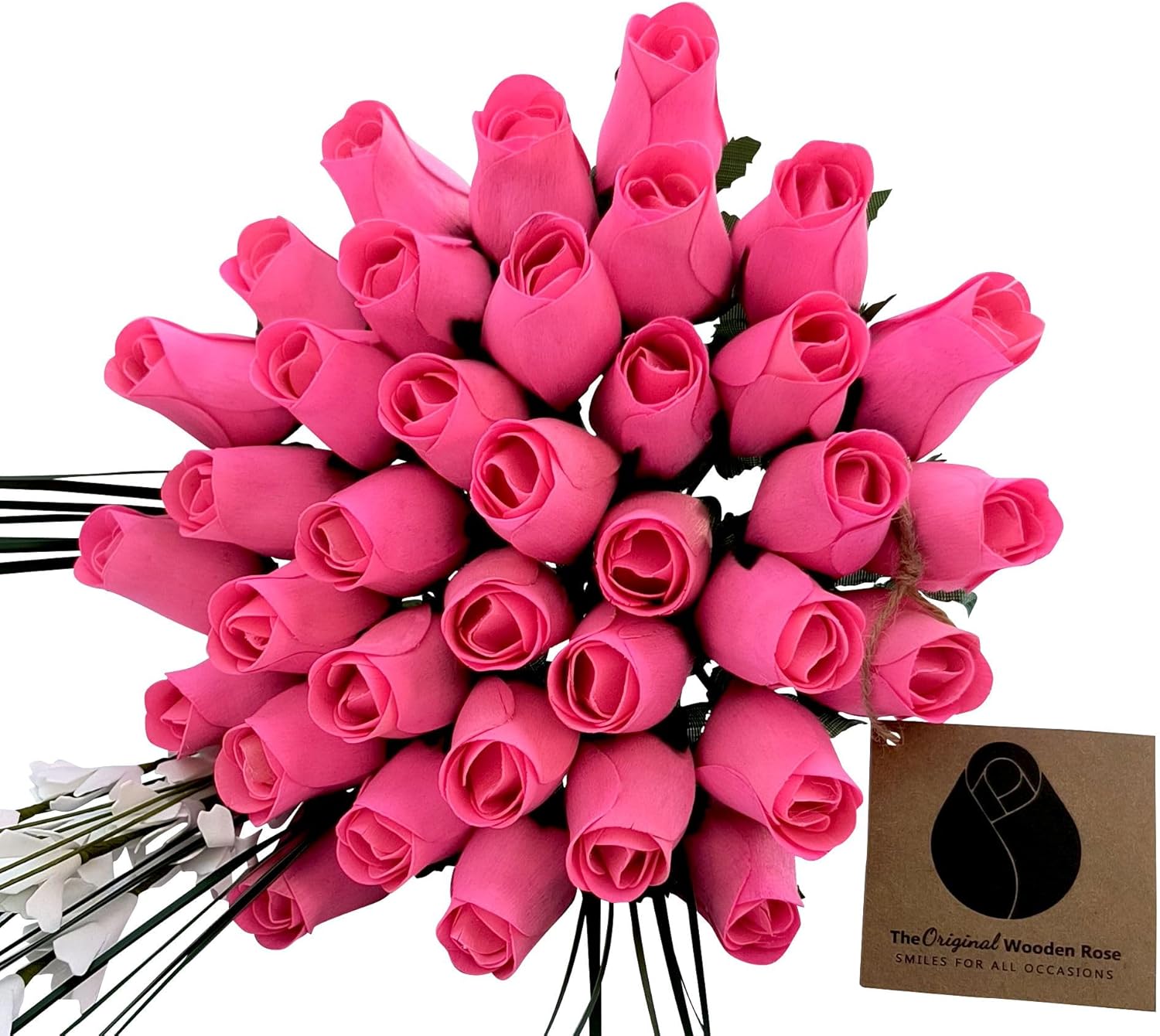 All Pink Breast Cancer Flower Bouquet Closed Bud (3 Dozen)