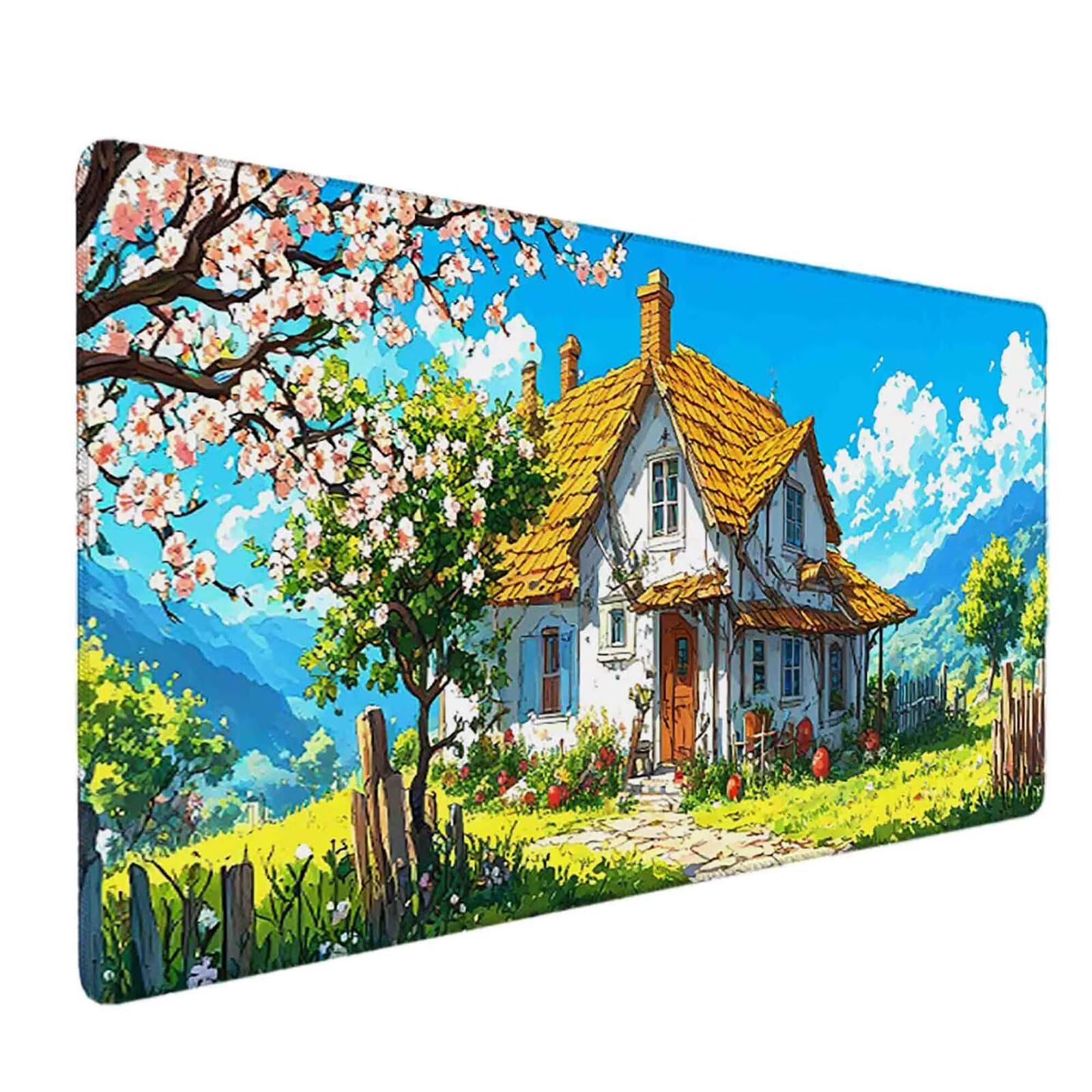 Podkładka pod mysz XXL 1000 x 500 mm zielona podkładka pod mysz krajobrazową podkładka pod mysz antypoślizgowa gumowa podkładka do gier, akcesoria biurowe, podkładka pod mysz o wysokiej precyzji i