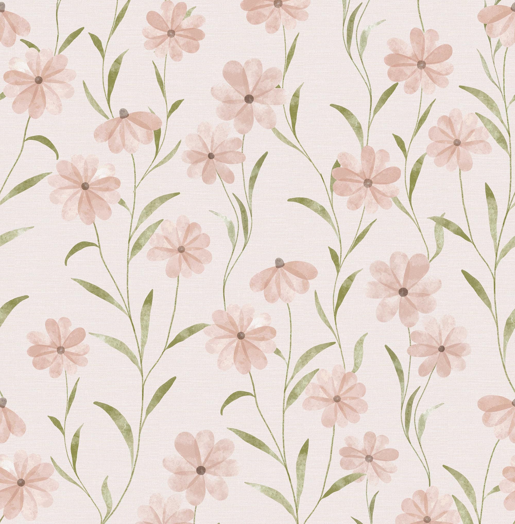 HueBurst 17.3"x118" Peel and Stick Pink Floral Wallpaper Daisy Flower ...