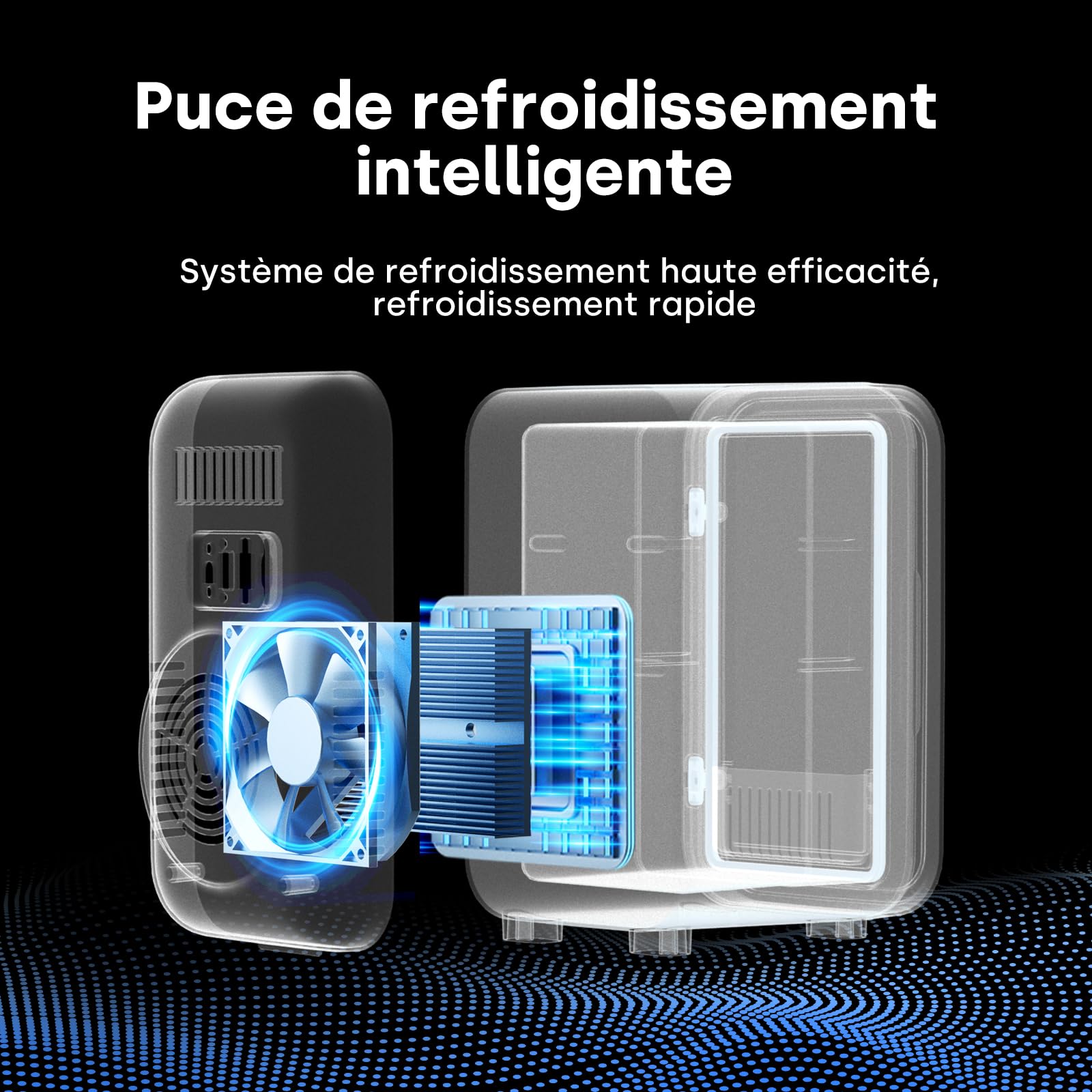 Enventor Mini Frigo avec miroir lumineux LED, 6L/8 canettes, Blanc | Petit Frigo pour soins de la peau, CA + 12V CC, refroidisseur et réchauffeur, pour chambres, voiture, cosmétiques