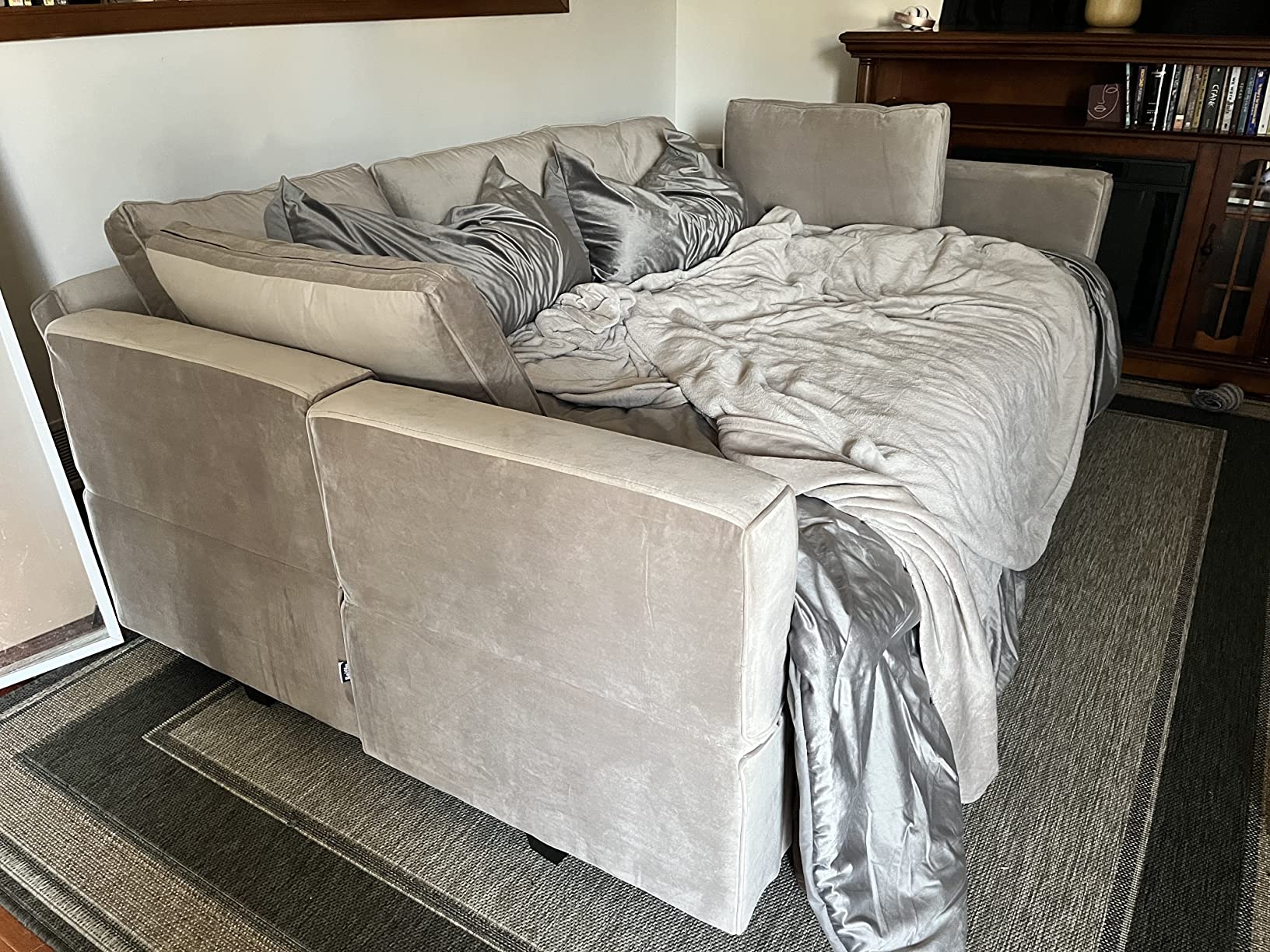 92/mo Finance Belffin Modular Sectional Sofa with Ottomans Velvet