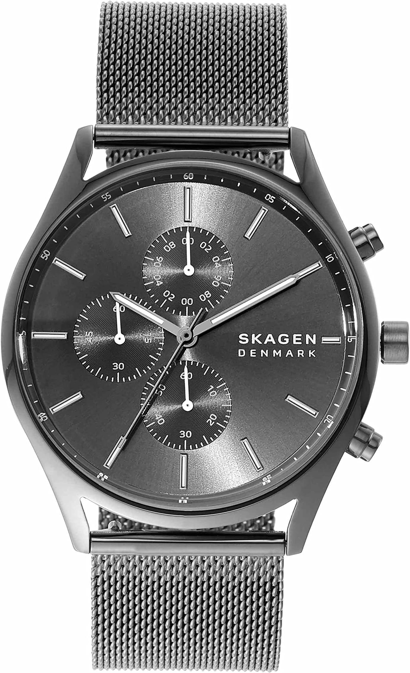 Buy Skagen Stainless Steel Holst Chronograph Analog Grey Dial Men Watch ...