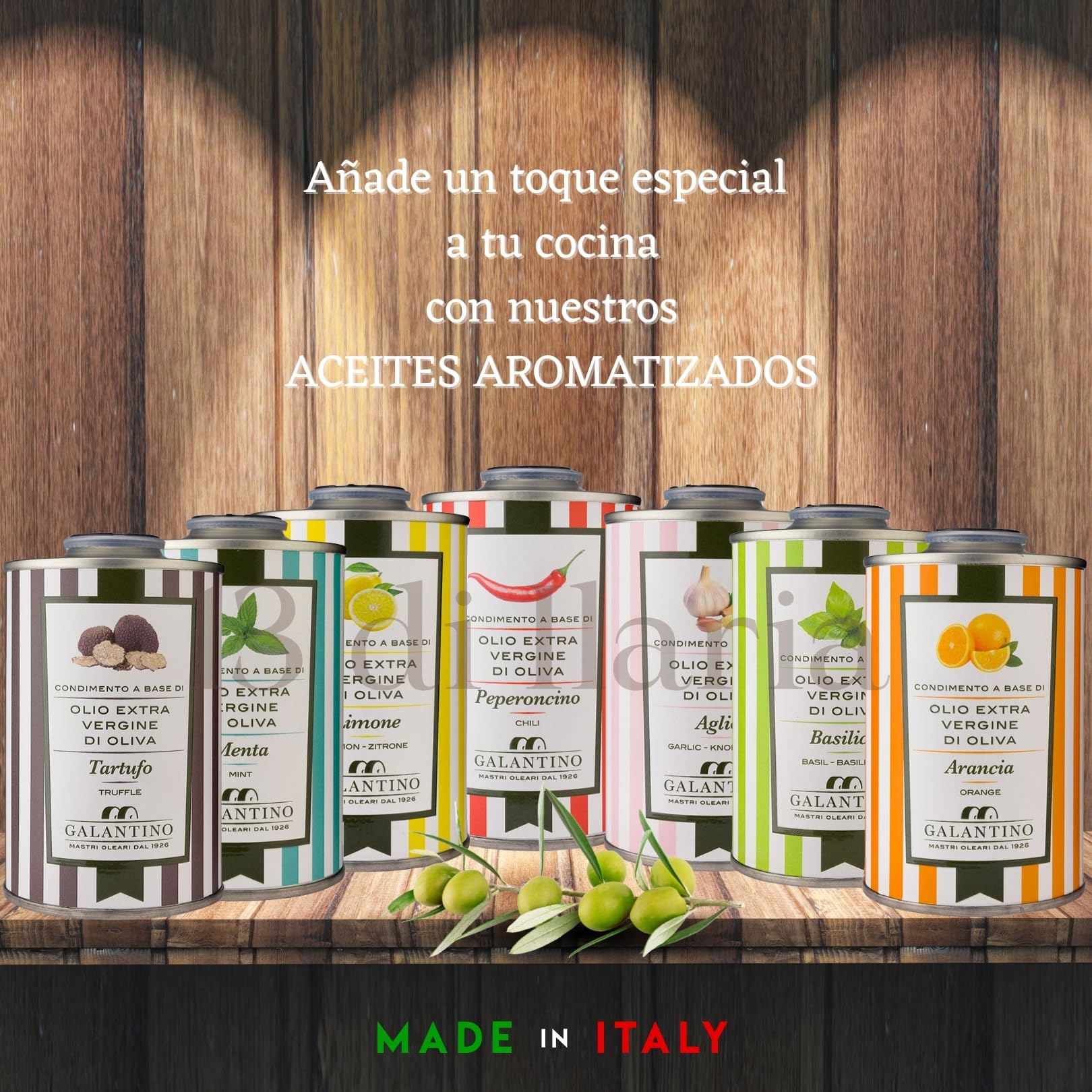 Aceite de Oliva Virgen Extra con Chile 250 ml | Lata Gourmet, Italiano Artesanal, Prensado en Frío | Sabor Fresco y Natural - 4