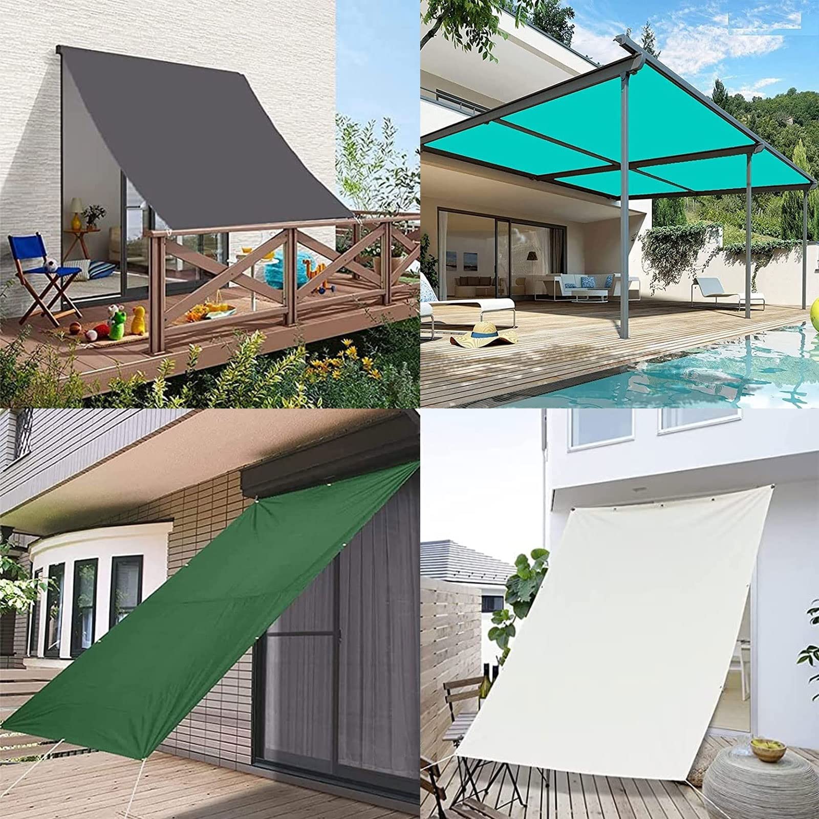 Sonnensegel Rechteckig 2,5x3 M – UV-Schutz Bis 98 %, Wasserdicht, Mit Befestigungs-Kit, Dunkelgrau Für Garten & Balkon