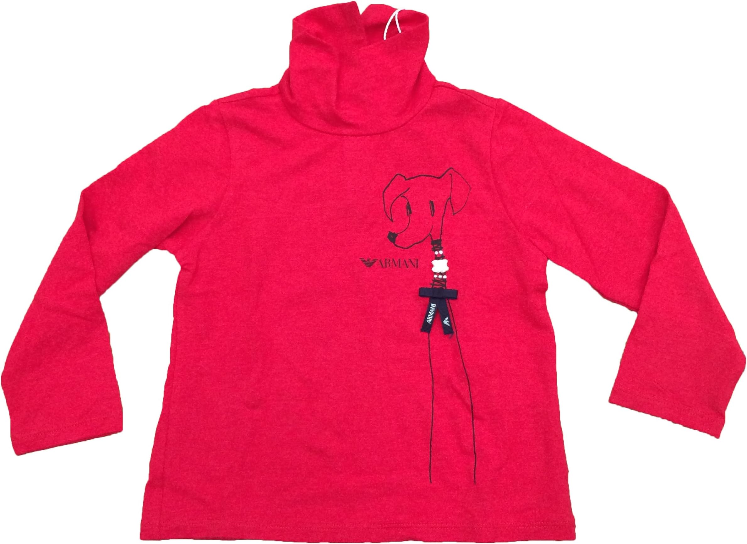 Armani Baby Red Girl Turtleneck soft cotton Shirt (24m)