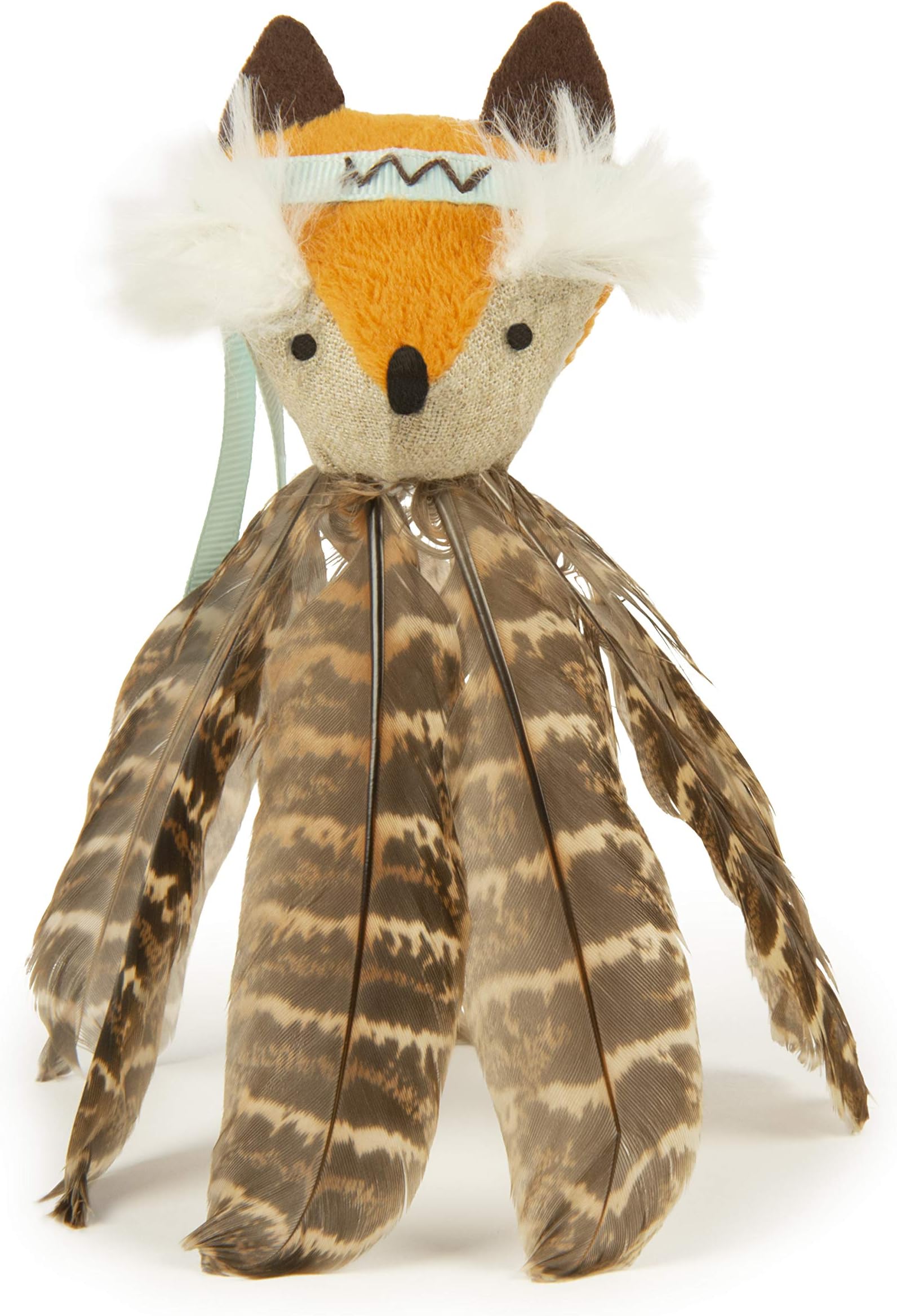 SmartyKat Toss-A-Fox Feather Toss & Chase Cat Toy, Randomly Selected Color - Brown OR White, One Size