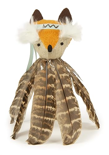 SmartyKat Toss-A-Fox Feather Toss & Chase Cat Toy, Randomly Selected Color - Brown OR White, One Size - Toss-A-Fox
