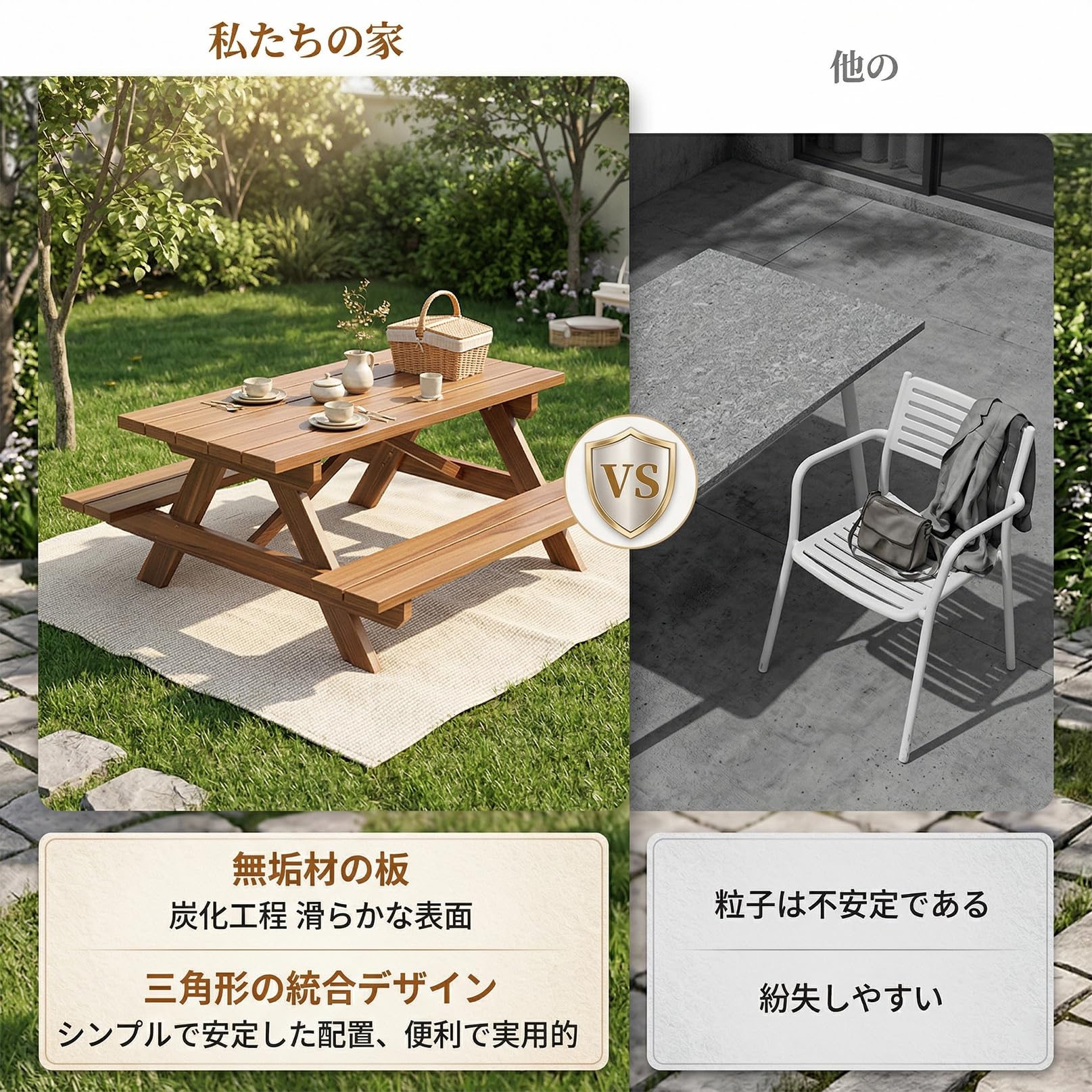 Amazon.co.jp: ピクニックセット 屋外 大きい ガーデンテーブルセット
