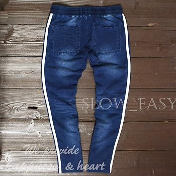 Amazon | [slow&easy] 2本ライン カットデニム トラックパンツ