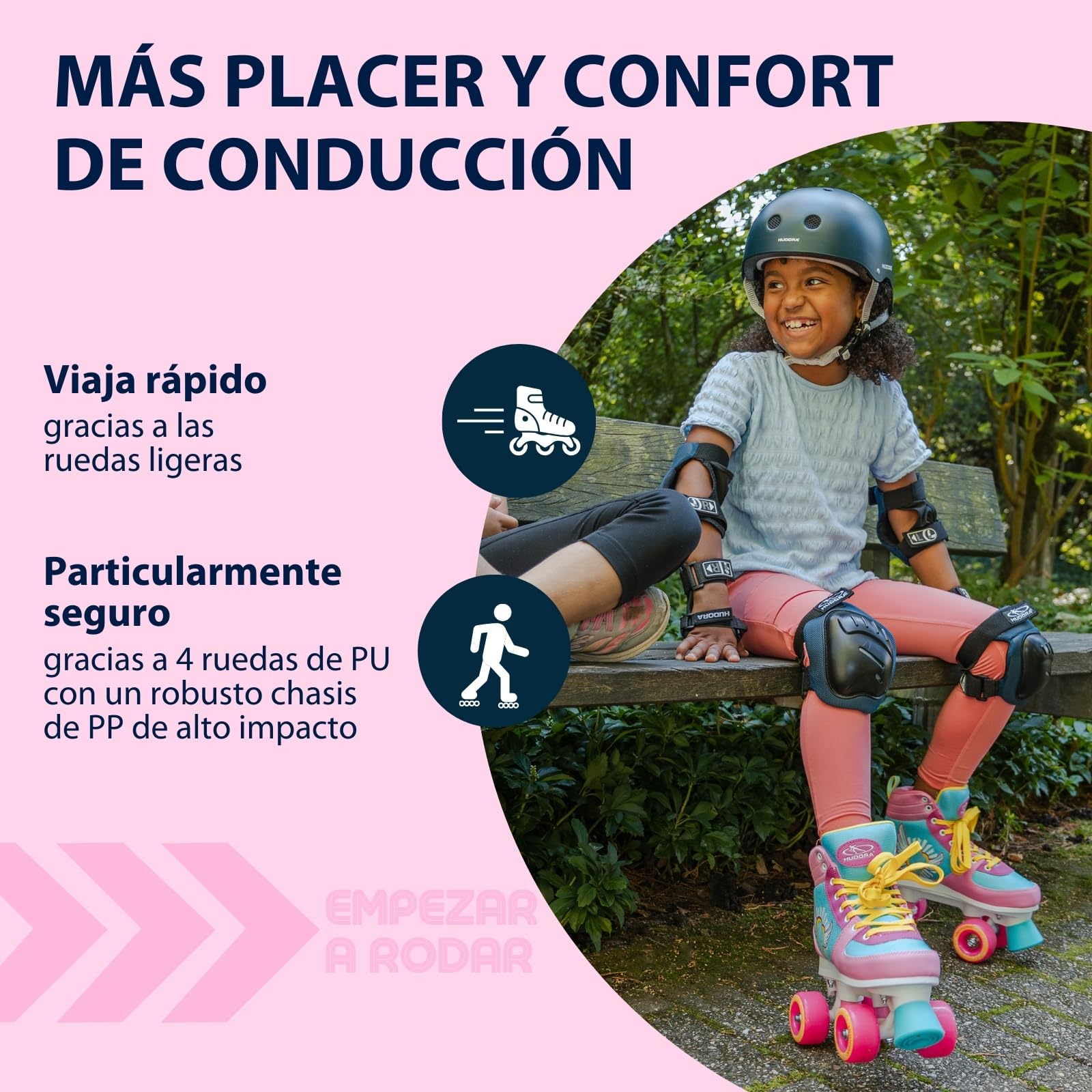 Hudora Wonders en Diferentes Tallas - cómodos Patines para niños con diseño Genial - Elegantes Patines para niños y Adolescentes - Patines Hechos de Cuero sintético
