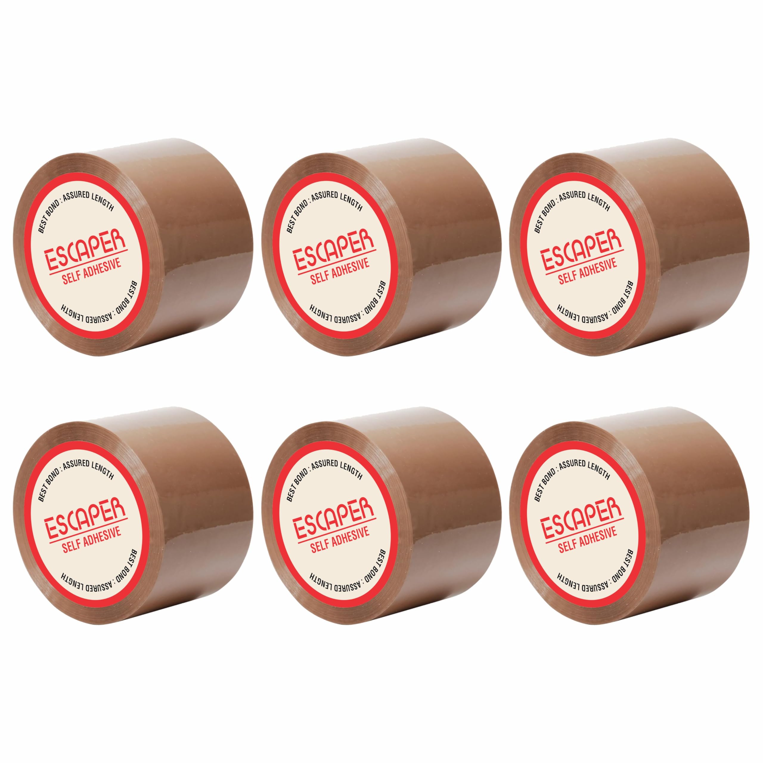 ESCAPER BOPP Brown Tape - Heavy Duty Packing Tape for Home, Office & Industrial Use, Brown Tape for Packing, Adhesive Tape, Cello Tape, Sello Tape (6, 3.0 Inch (72 mm) X 100 meters) (B0DCK61QRS) Amazon Price History, Amazon Price Tracker