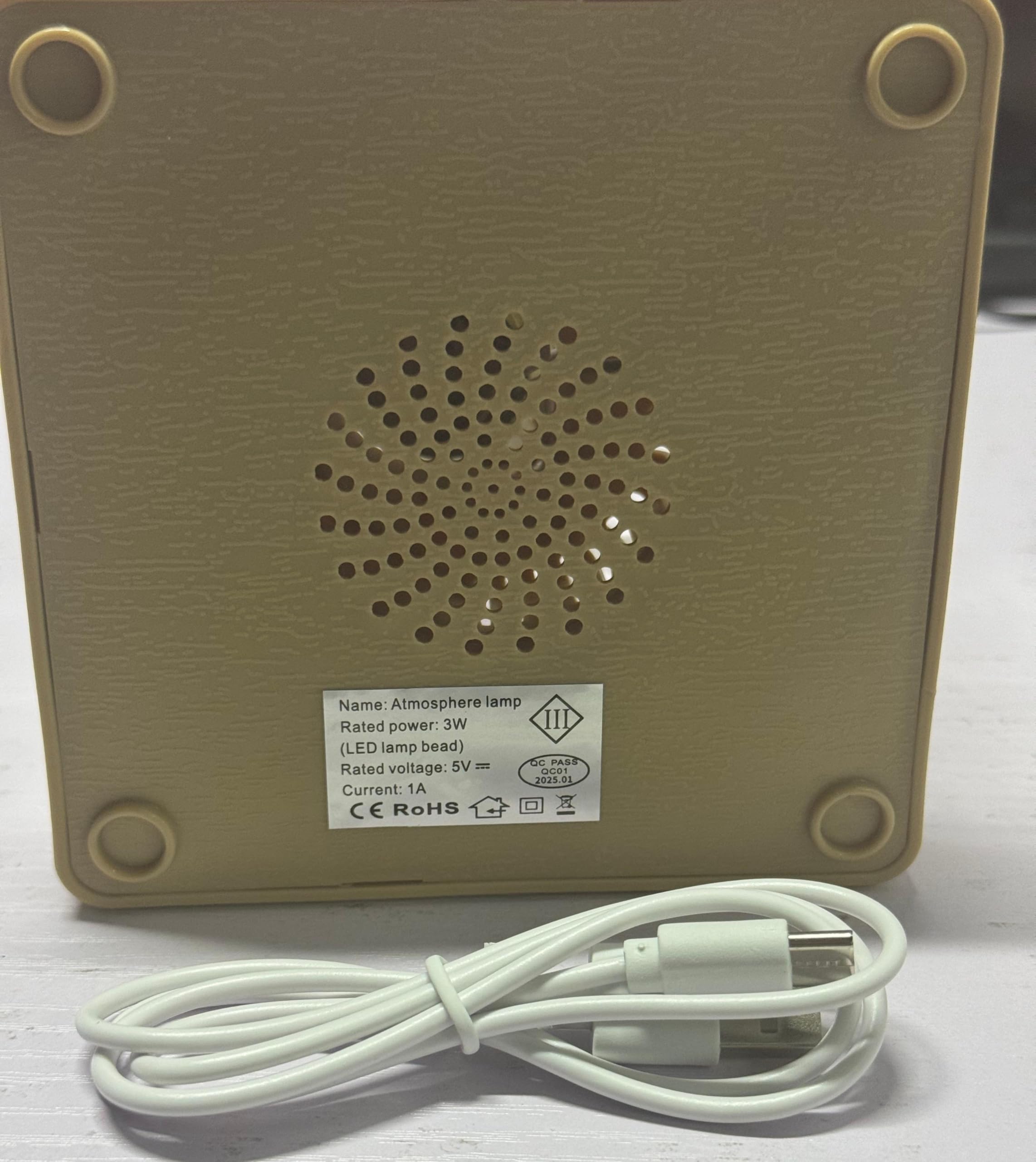 HESUSLA  Lights Projector Rechargeable, Touch Cube Color Changing Light with 16 Colors 4 Modes Dimmable Cordless Mood Lamp for Shower, Ambient Lighting for Bedroom and Bathroom: White Northern Lights