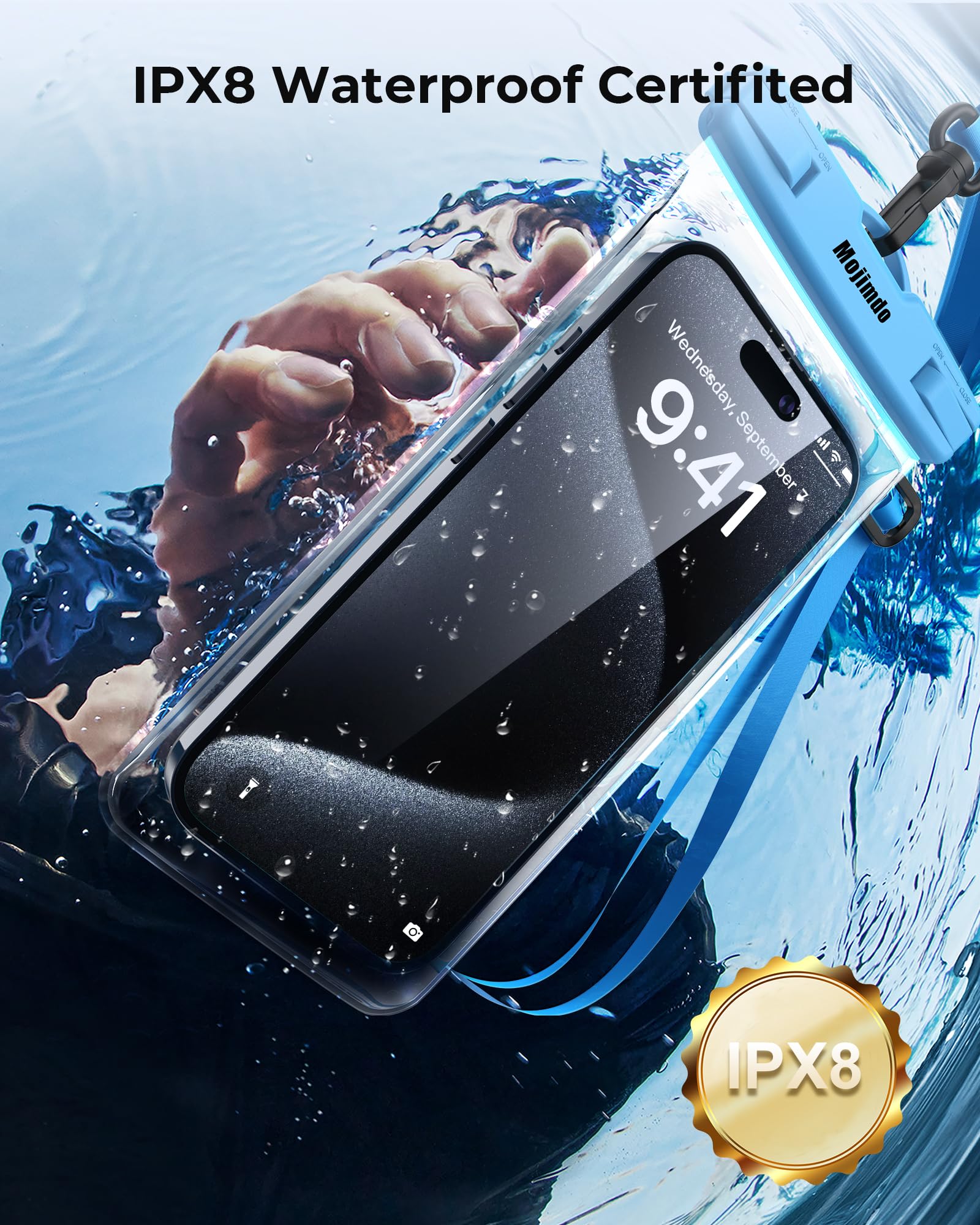 Funda Impermeable Para Teléfono IPX8, Ideal Para Playa, Subacuática 