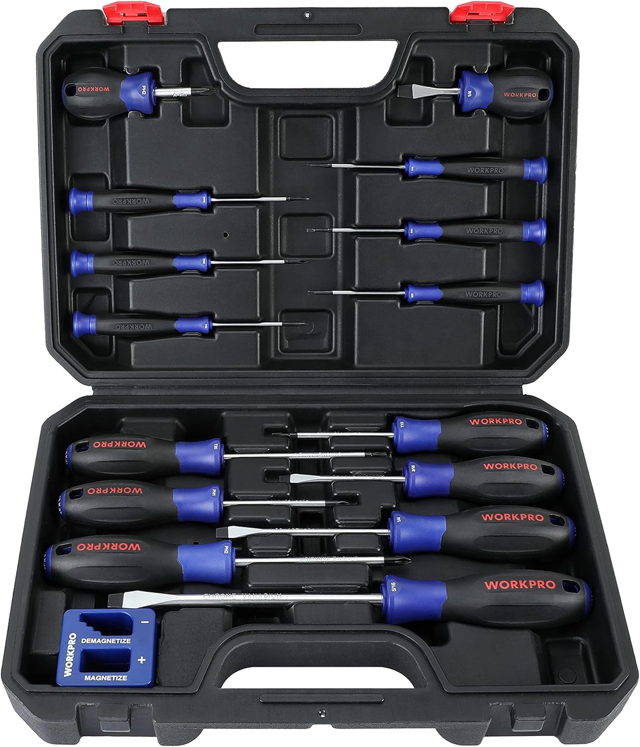 WORKPRO 10-Piece Precision Screwdriver Set with Pouch & WORKPRO 16-Piece Magnetic Screwdriver Set with Case