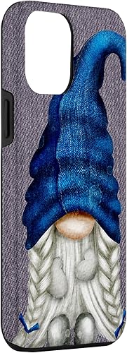 Miniatura 3 de iPhone 14 Plus Funny Gnome Girl con jeans azules para mujer lindo estuche de mezclilla