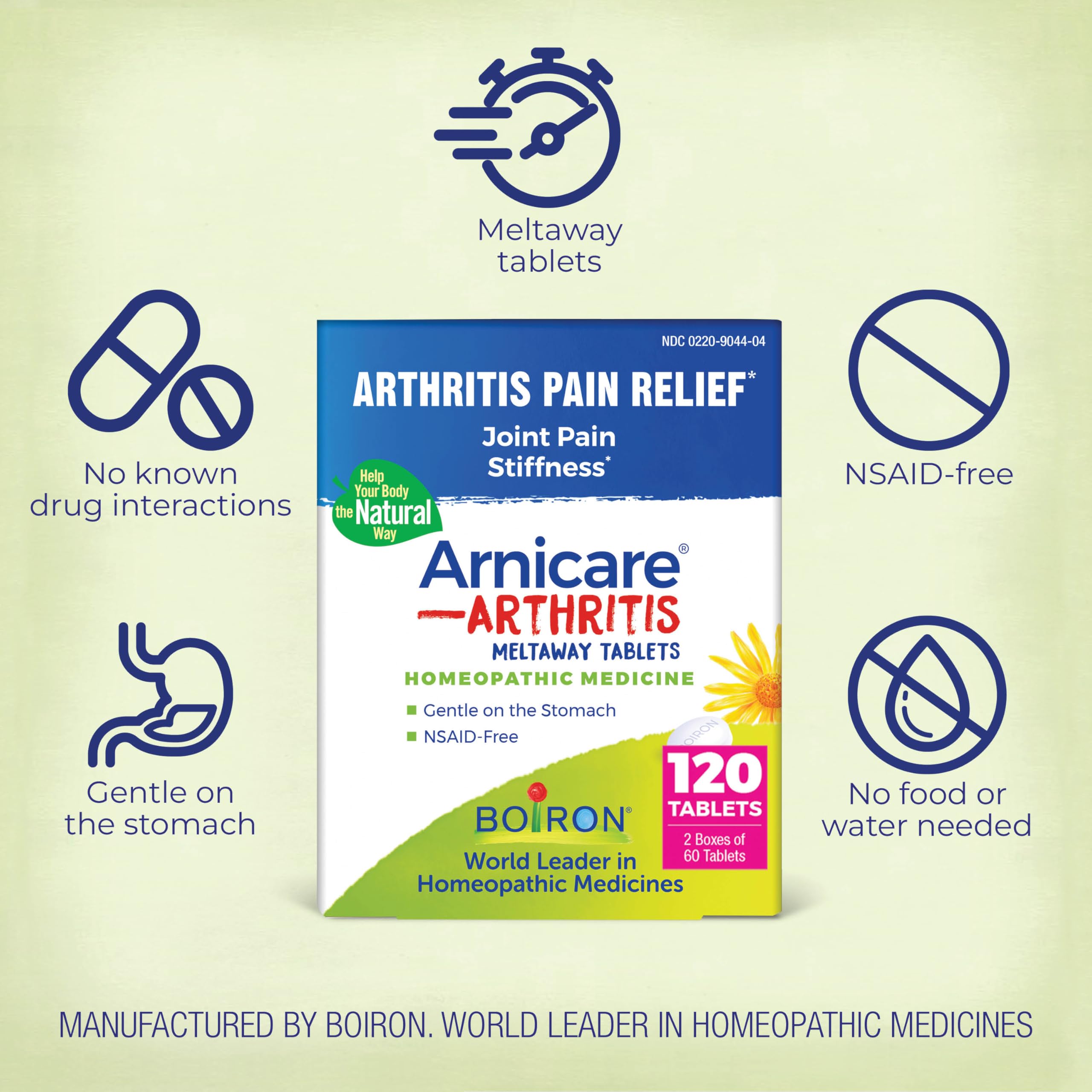 Boiron Arnicare Arthritis Tablets for Arthritis Pain Relief, Joint Soreness, and Rheumatic Pain - 120 Count — Amazon image 3