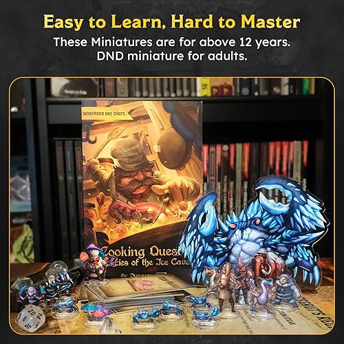 Miniatura 4 de Cooking Quest - Miniaturas 2D, juego de aventuras DND con minifiguras delgadas, minifiguras acrílicas DND, mapa de batalla compatible con D&D y