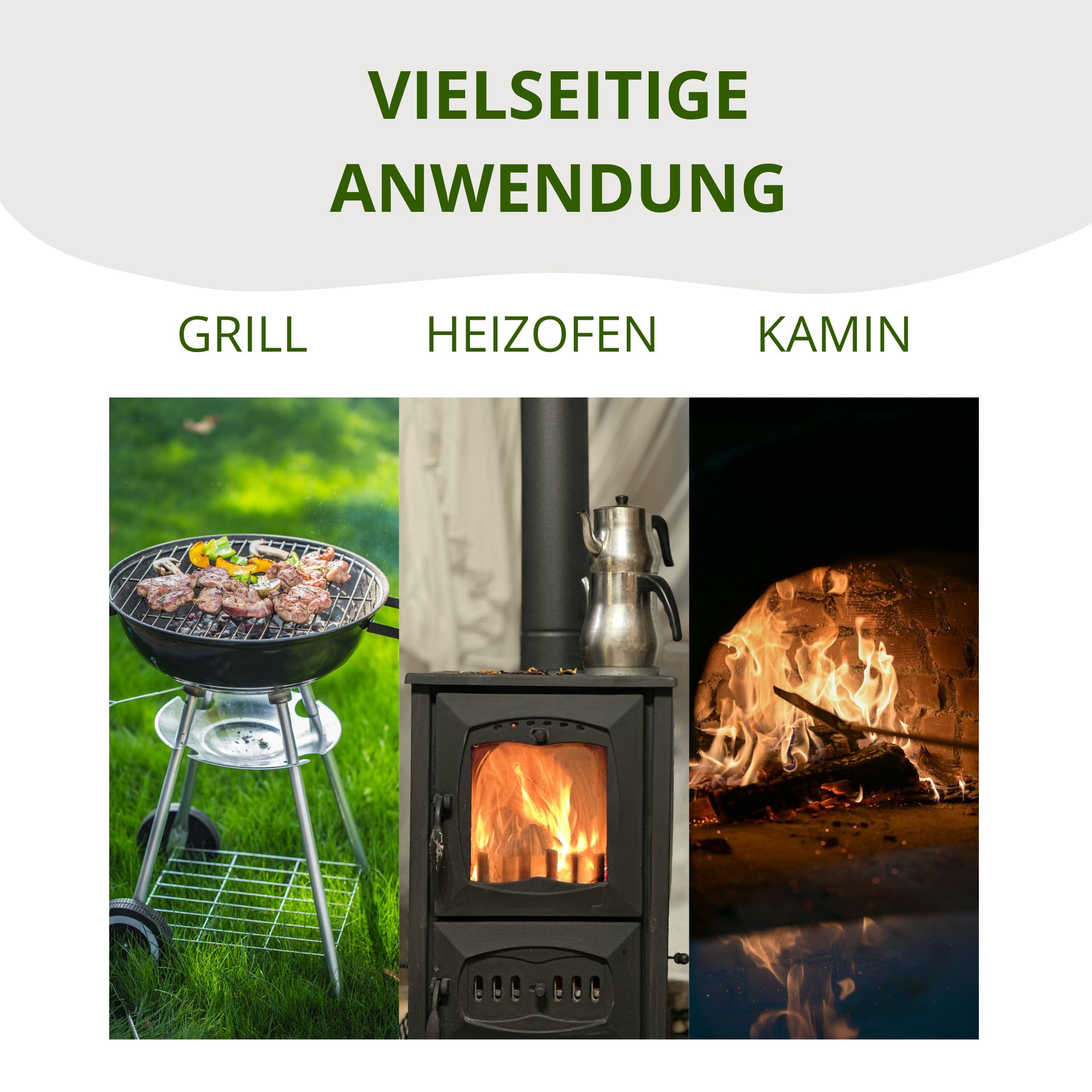 Floranica Holzbriketts 100% Gepresste Hartholzbriketts 20 kg Rundholzbriketts für Kamin Brikett Ideal für Kamin Ofen Kaminbriketts Holz Raketenofen Hohe Brennwert Raucharm