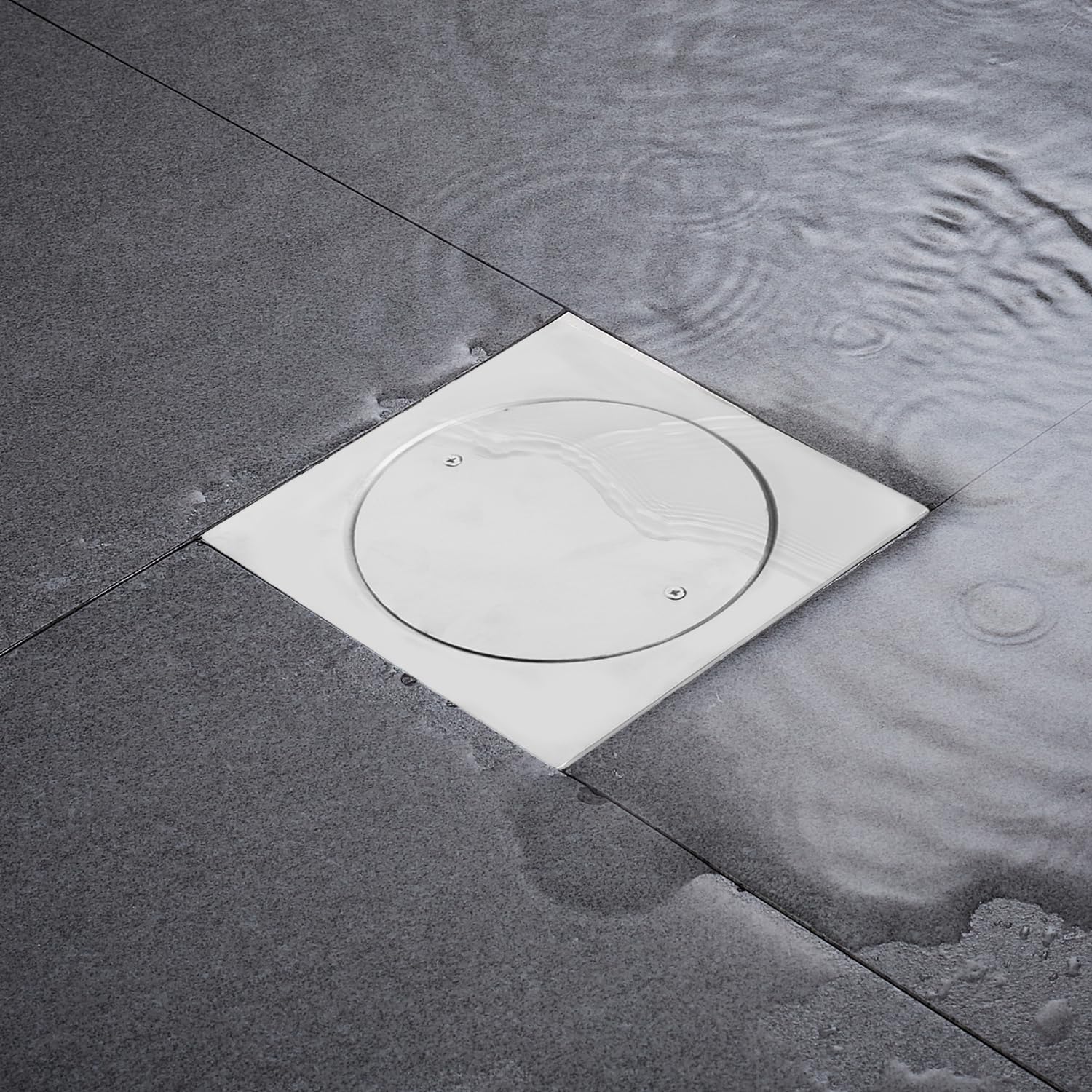 Clean Out Cover 304 Stainless Steel Pipeline Cleaning Port with 20X20cm/7.87x7.87in Sealing Lid Screw Fixation Drain Anti-Rust Wear Durable for Horizontal Tube Bathroom Balcony 160-200 Pipe