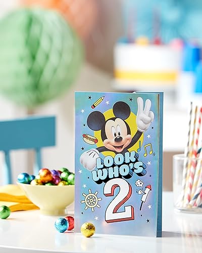 Miniatura 6 de American Greetings Tarjeta de cumpleaños número 2 (Mickey Mouse)