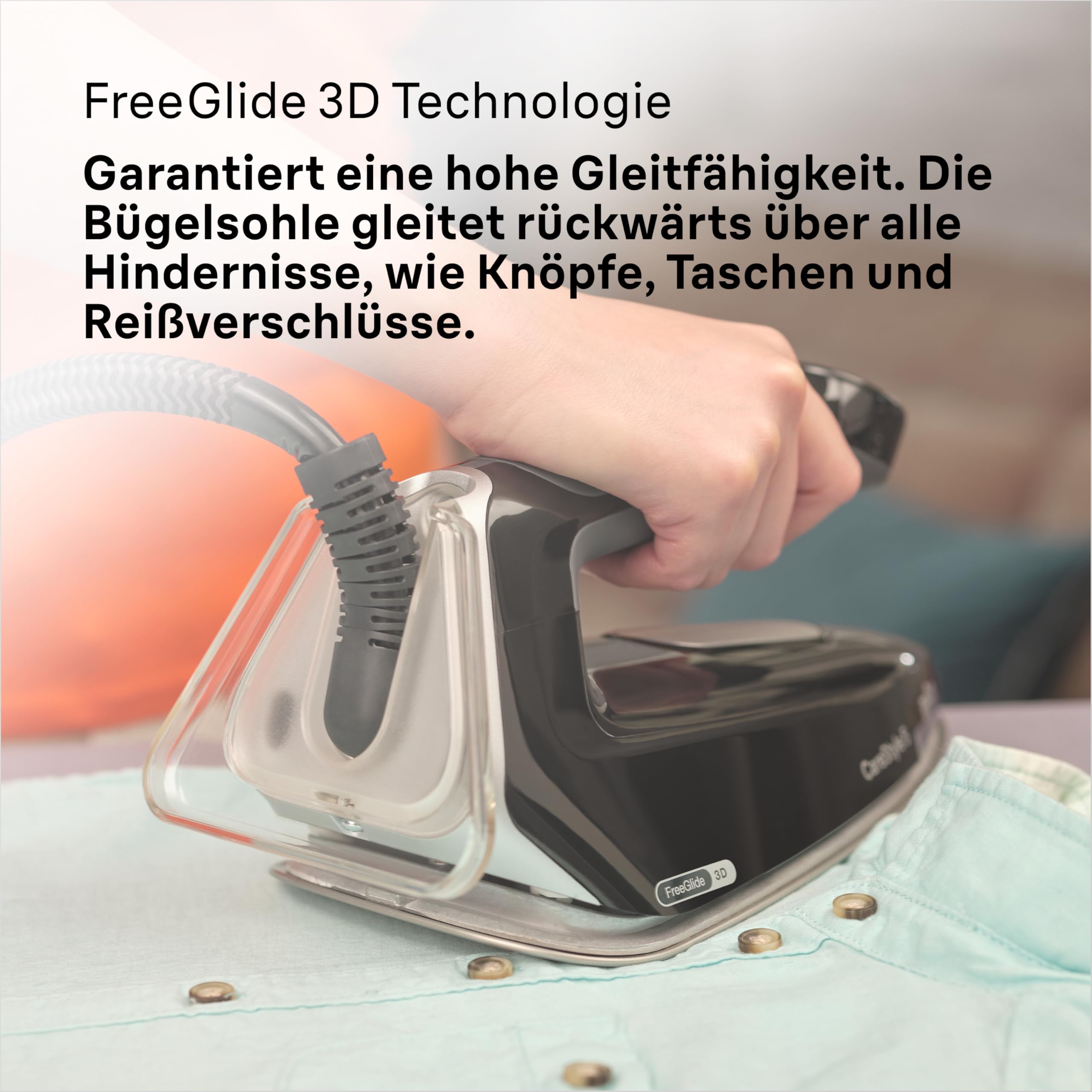 Braun Dampfbügeleisen CareStyle 5 IS5249BK mit FreeGlide 3D, 150 g/min Dampfleistung, schnelle Aufheizung, iCareMode, vertikales Bügeln, Anti-Tropf-Funktion, abnehmbarer Wassertank 2L, 2400W, Schwarz