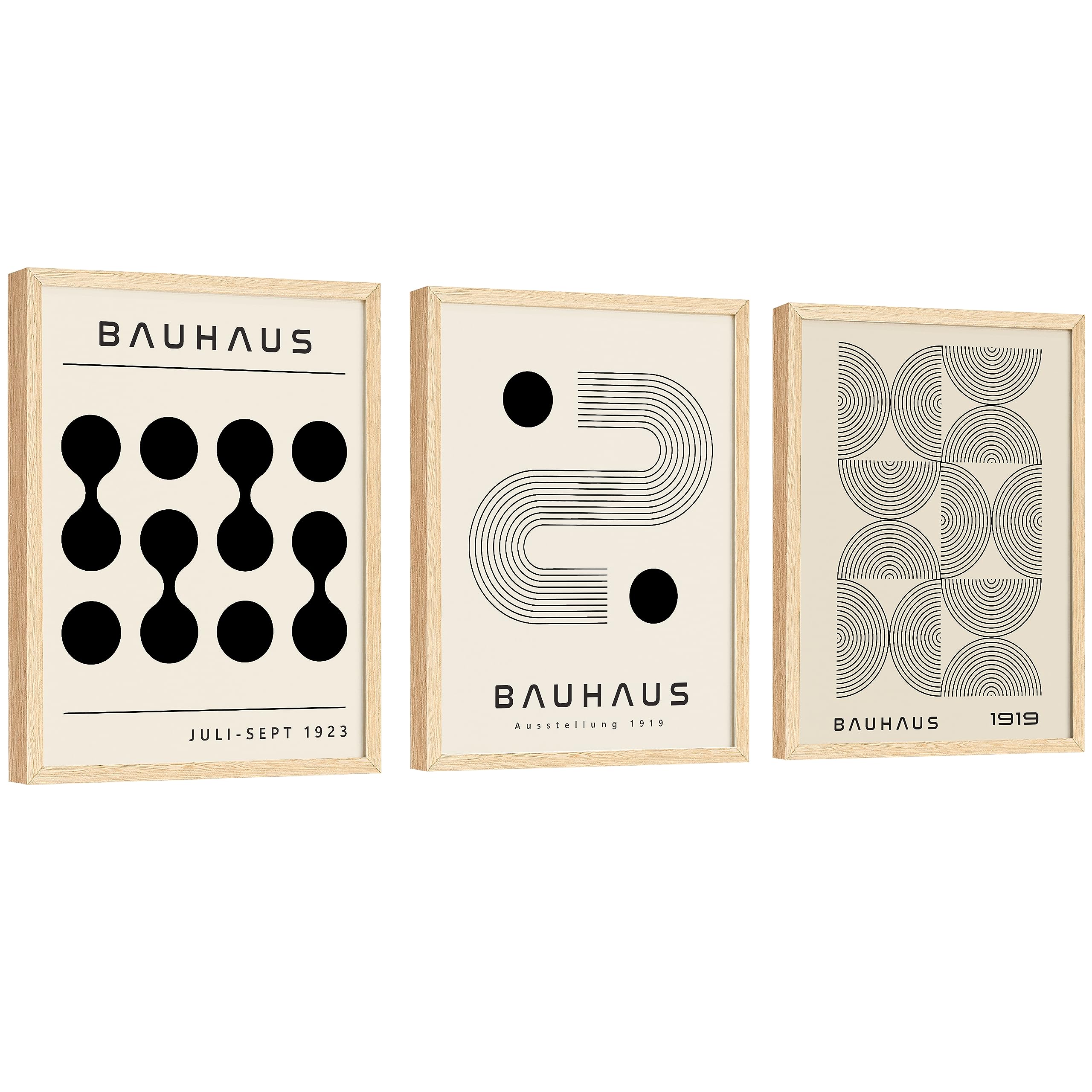 Amazon.com: EXCOOL CLUB Neutral Abstract Wall Art - 12x16 Bauhaus