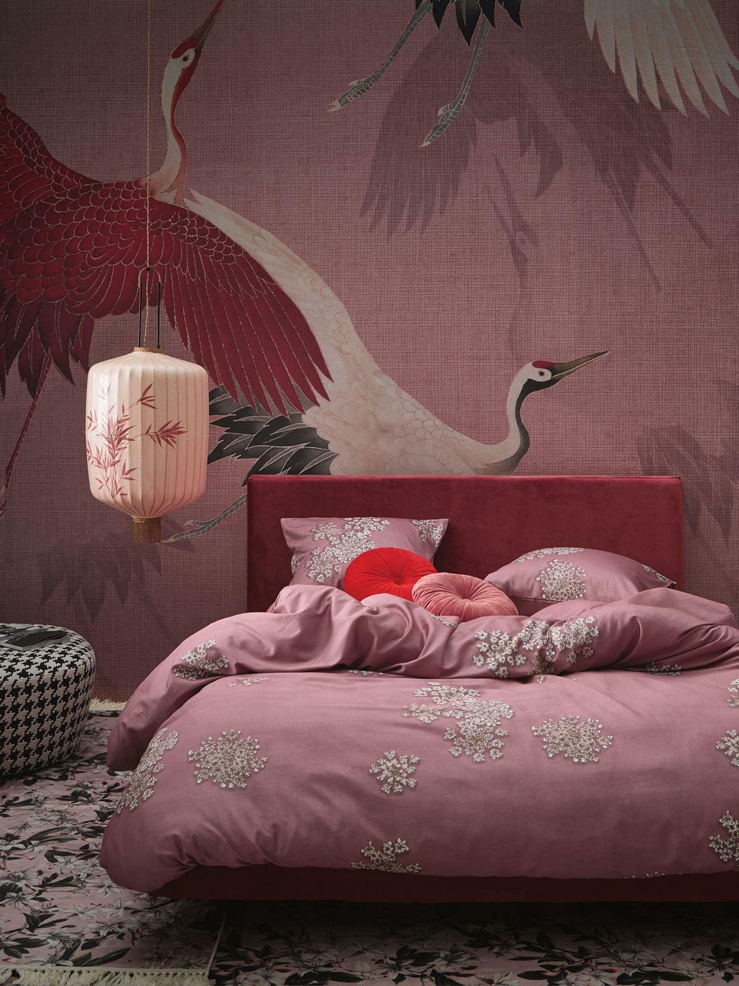 Essenza Bettwäsche Lauren Duvet I Größe 135x200 80x80 cm I Farbe Dusty Rose