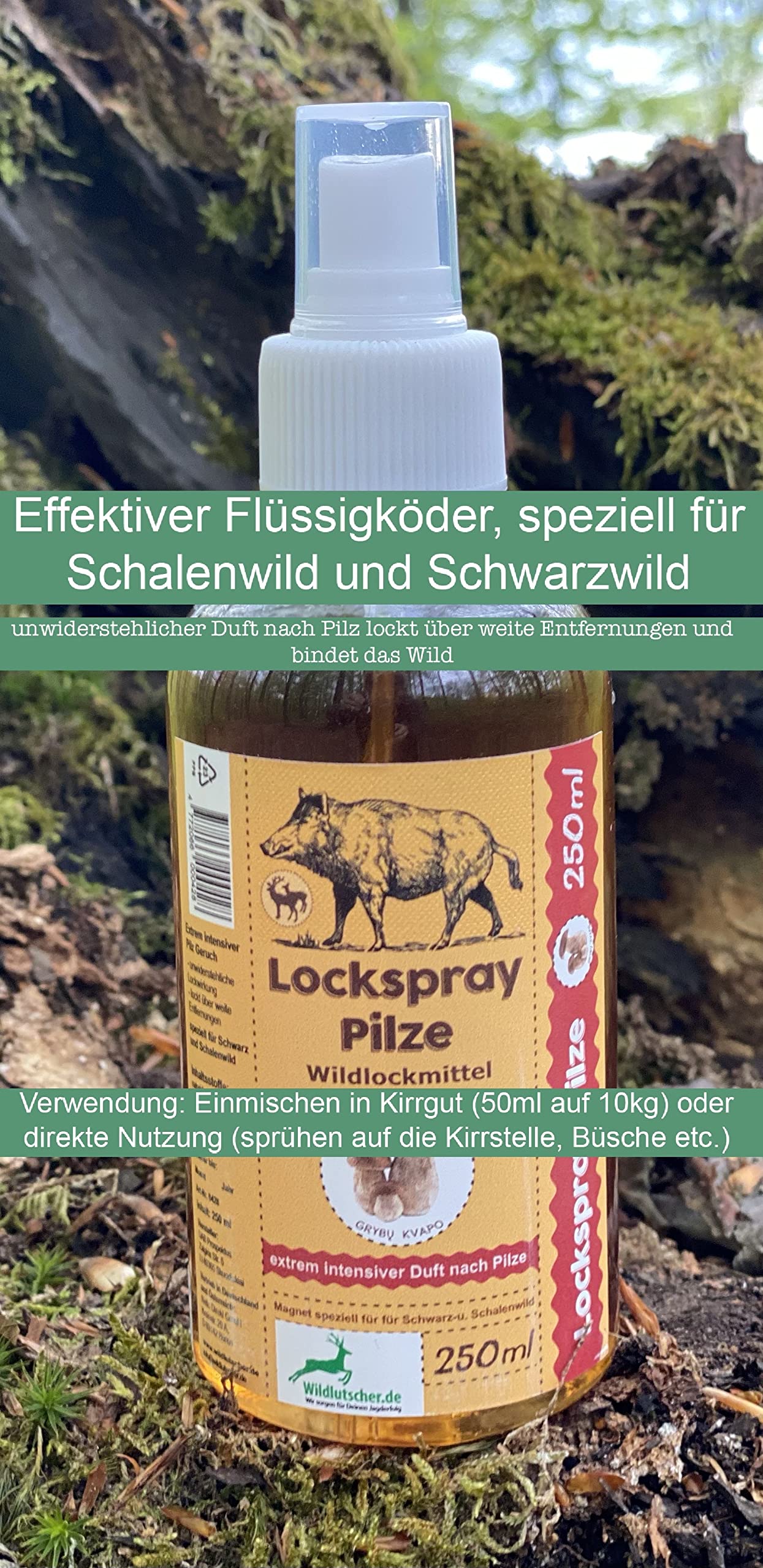 Wildlockmittel Probierpaket Köderspray 2 (4 Sorten Köderspray) (7,6 €/100ml)
