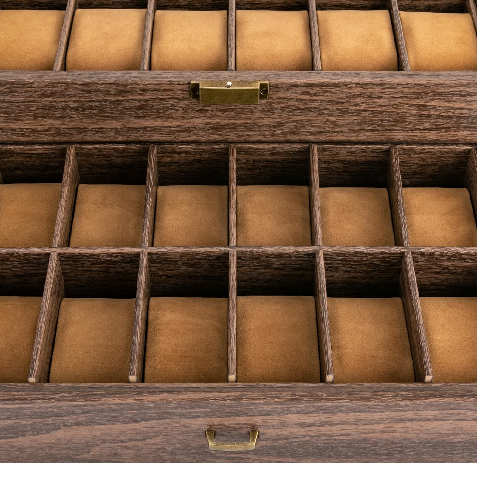 Caja de relojes con 24 compartimentos, estuche para relojes para hombres y mujeres, organizador de relojes, ideal para uso personal, presentación en tienda y decoración de interiores