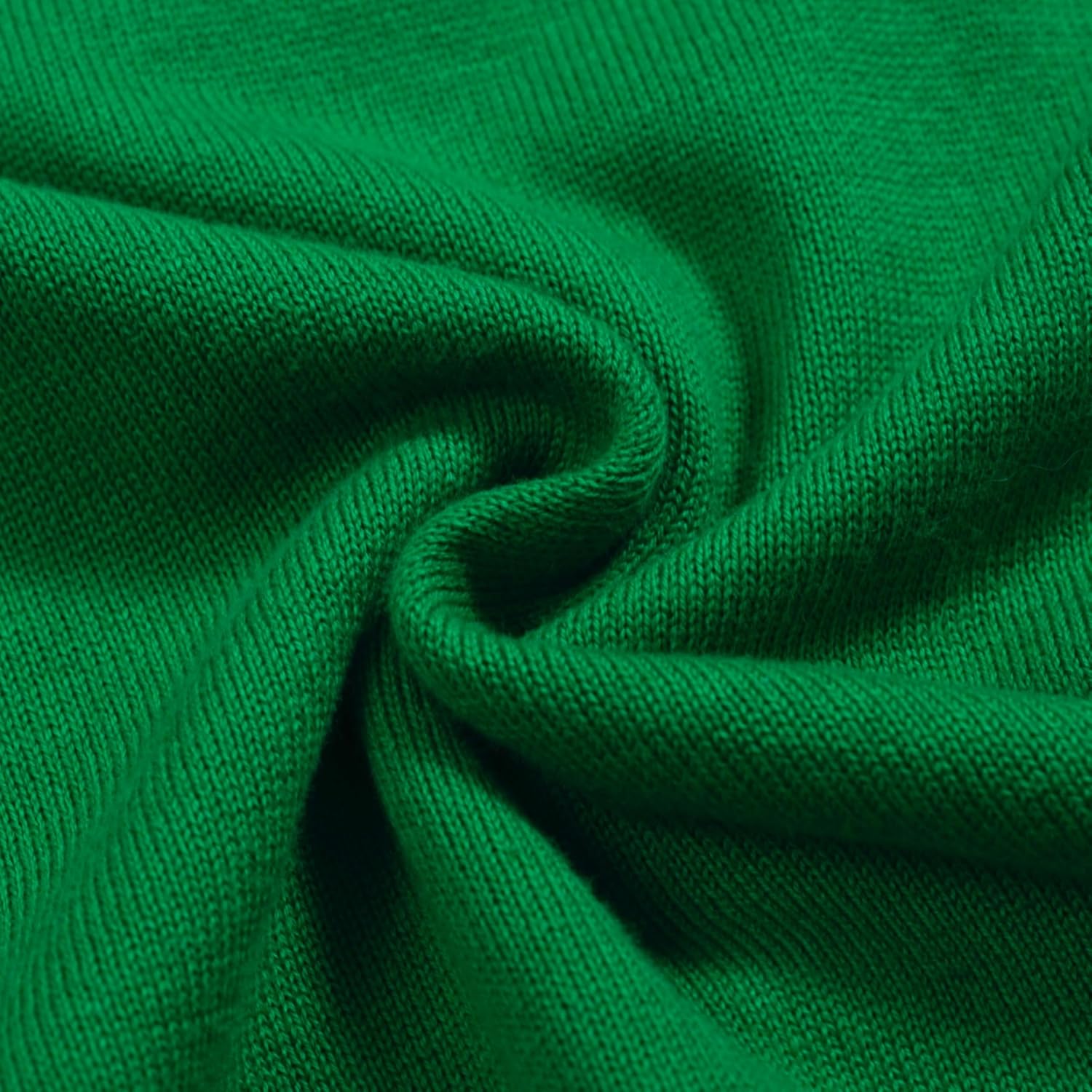 OXKNIT Men's Knitted Poloshirt, 1960s Mod Style Retro Gradient Green Stripes Cotton Cardigan Polo with Button