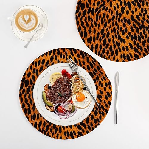 Miniatura 4 de 3 Pcs Trivet Set Tigers Fur Texture Yellow Black Orange for Hot Pots and Pans 15in Cotton Thread Weave Heat Resistant Placemats for Cooking Pot