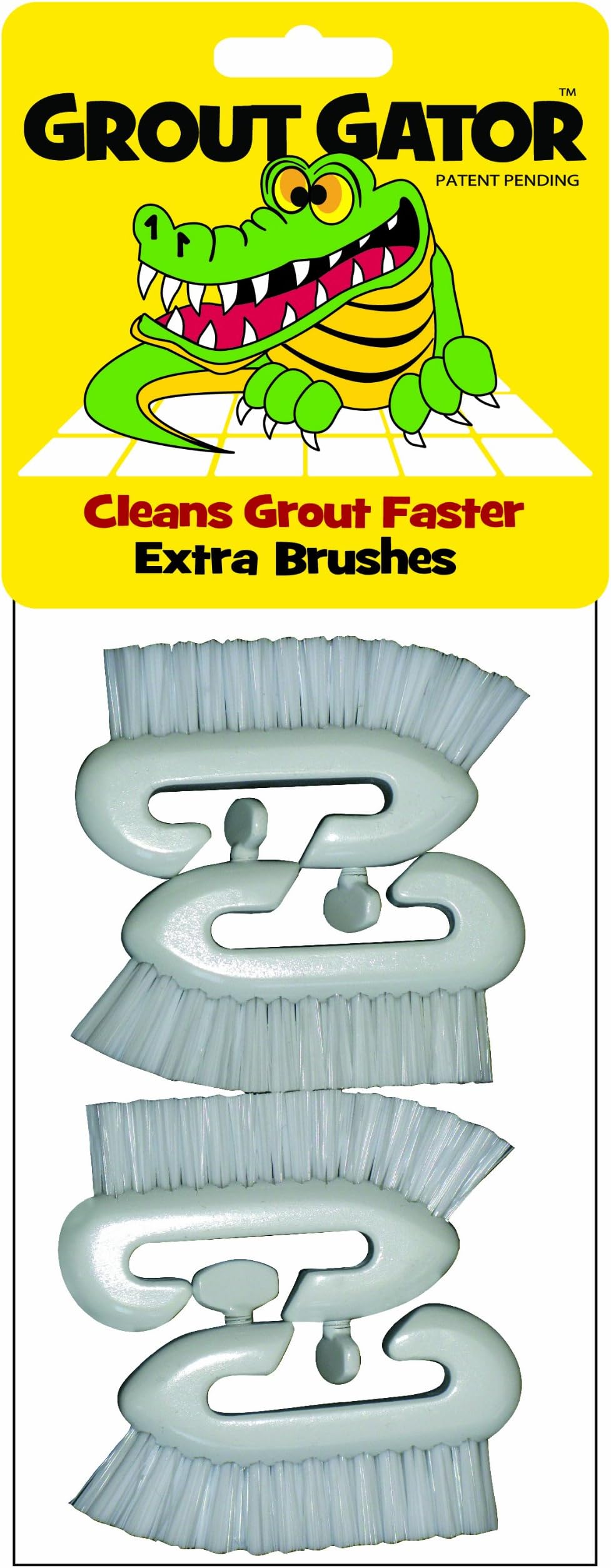 Grout Gator 4PACKBRHD Replacement Brush Heads, 4-Pack