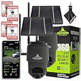 TACTACAM – Defend 360 Cellular Security Camera, 4K Photos, 1080p Video, Solar + Rechargeable Battery, 360° Pan/Tilt/Zoom, LTE Cellular, Motion Alerts, Weather Resistant Includes Warning Signs (2PK)