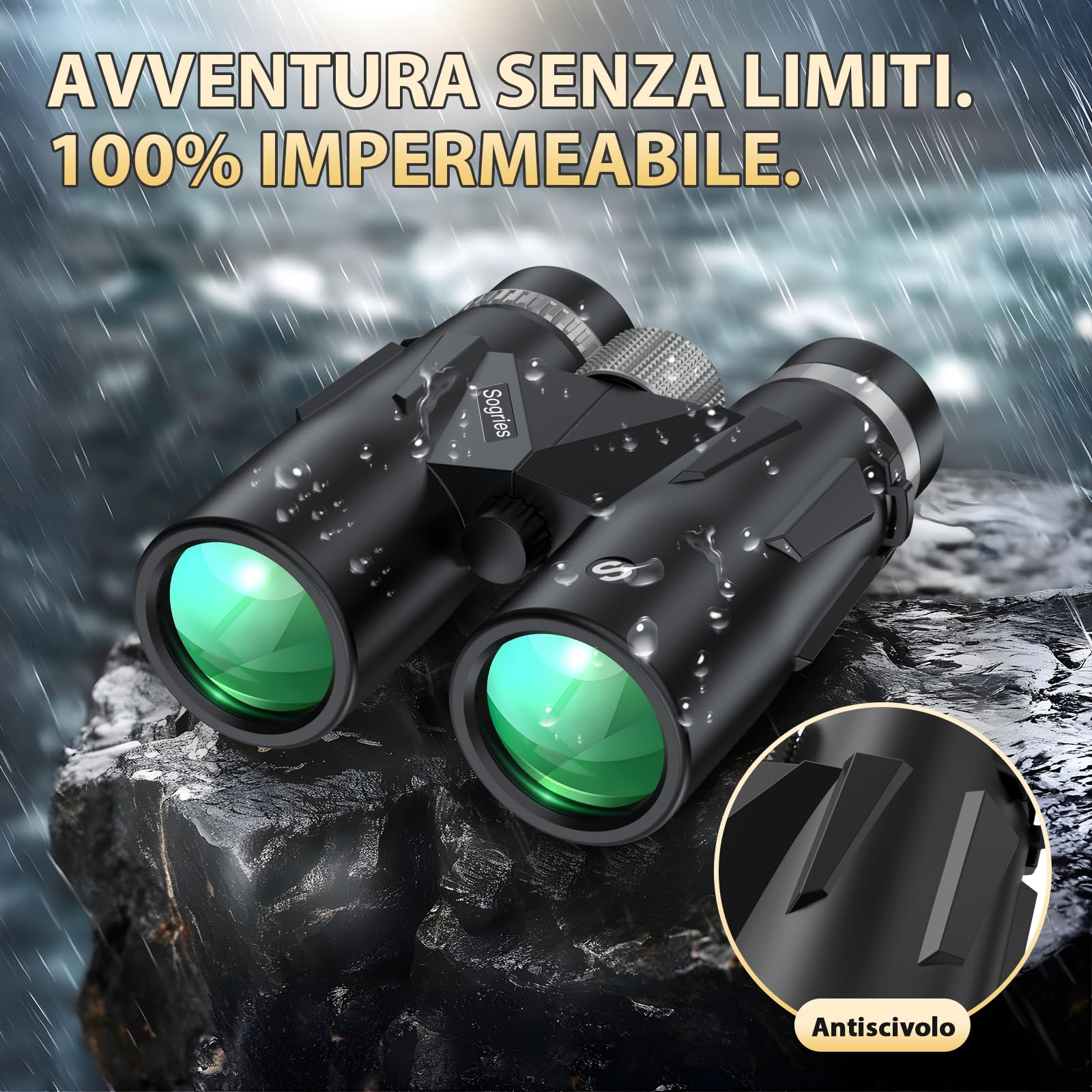 Binocolo 12x42 Professionale BAK4 Alta Definizione con Smartphone e Treppiede, Impermeabile per Birdwatching, Caccia e Escursionismo | BAK4, FMC, impermeabile, a prova di nebbia, ad alta potenza, per bird watching, escursionismo, viaggi