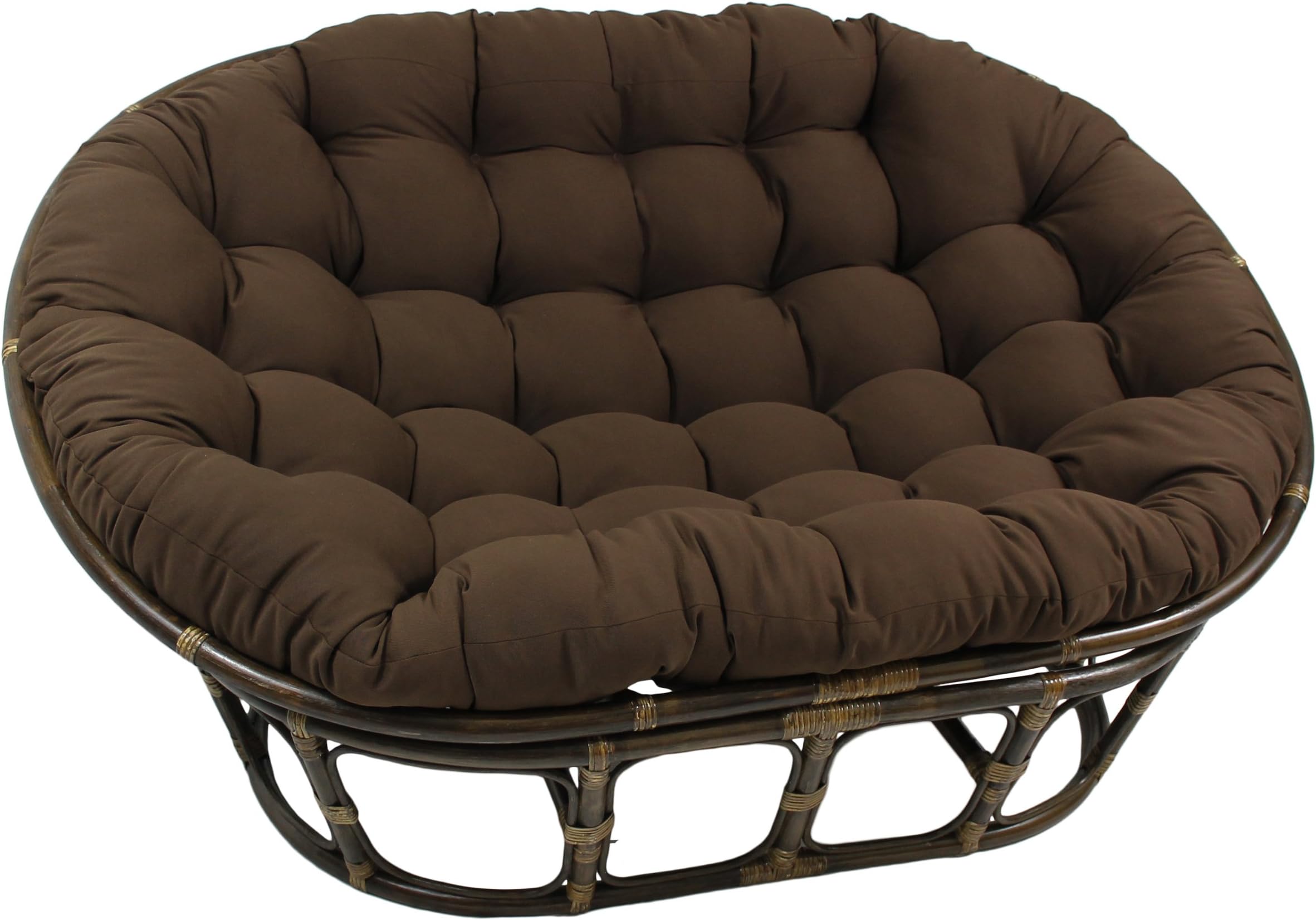 Blazing NeedlesTwill Double Papasan Cushion, 1 Count (Pack of 1), Toffee