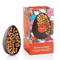Venchi – Uovo di Cioccolato Gran Gourmet Nocciolato Extra Fondente 70%, 540 Gr, Cioccolato Fondente con “Nocciola Piemonte IGP” Intere, Senza Glutine, Con Sorpresa Pantone, Collezione Pasqua Venchi