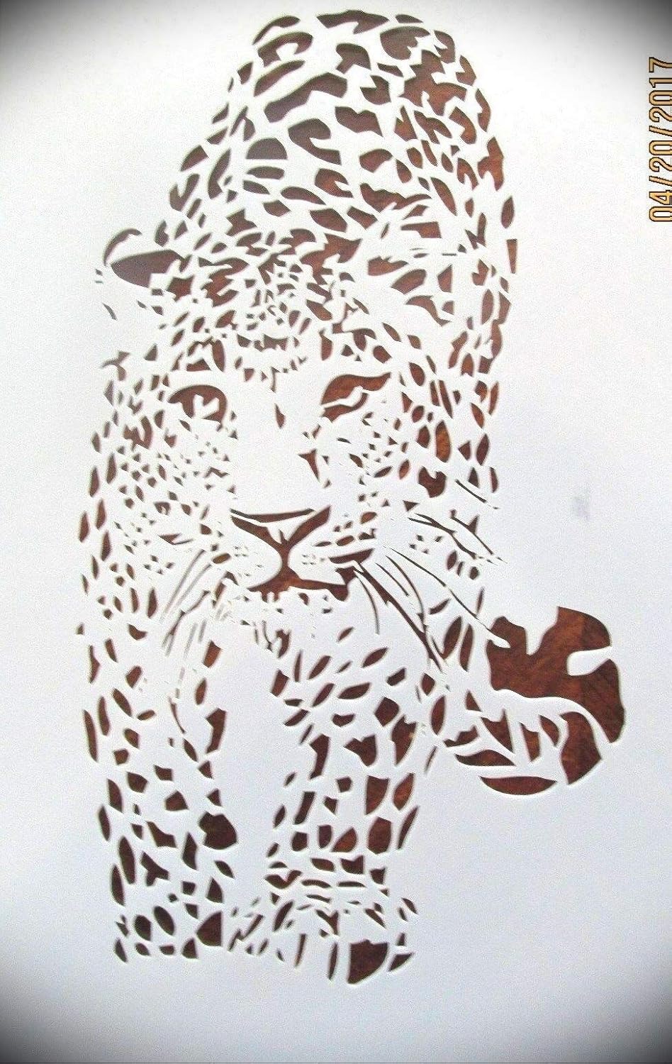 Jaguar Panther Logo Stencil Reusable 10 mm Mylar Laser Cut Stencil Arts and Crafts Material Scrapbooking for Airbrush Painting Drawing