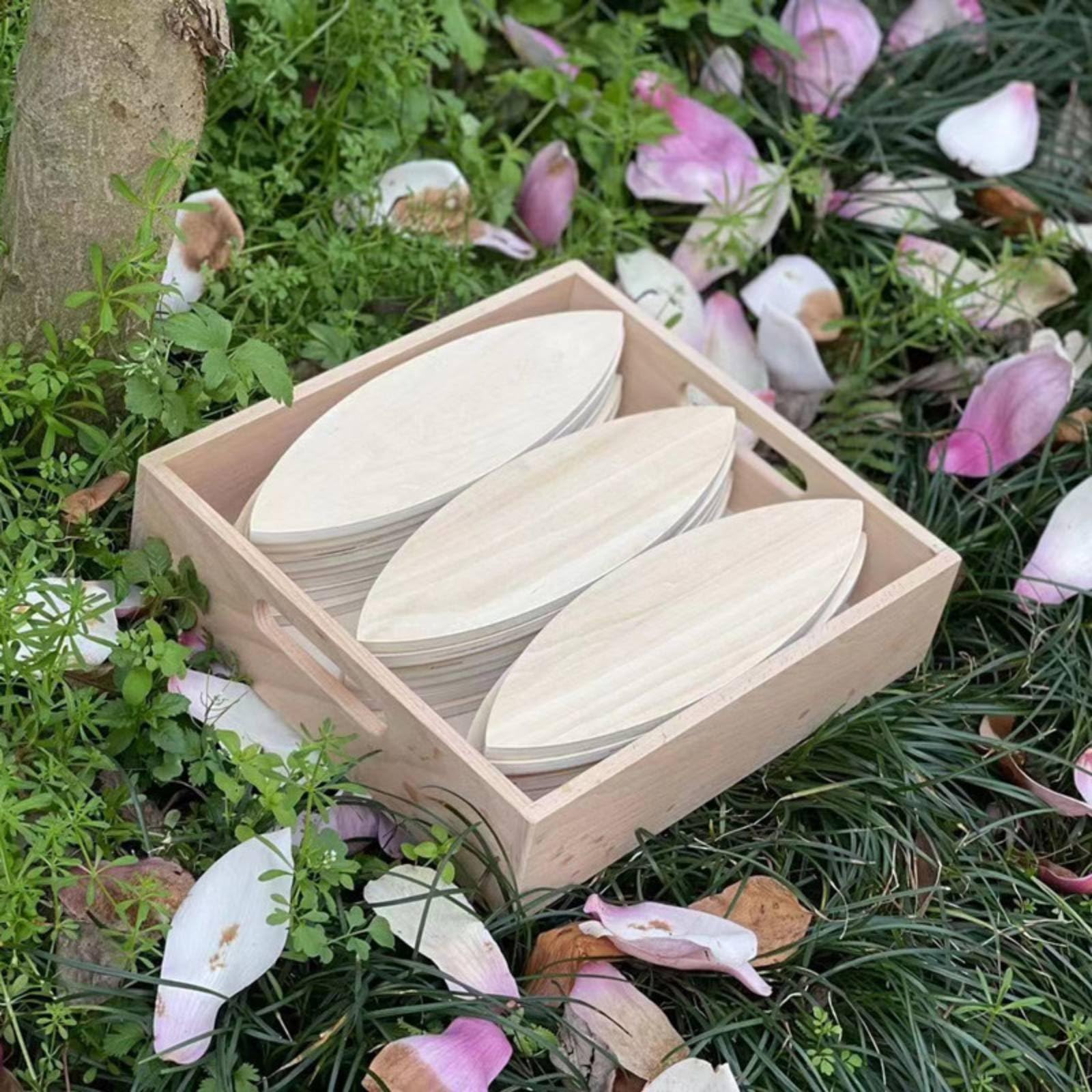 Blocchi Petali in Legno Educativi Bambini Gioco Costruzioni Mattoncini Stacking Set Creativo Materiale con Finitura a Base d'Acqua Adatto a Asilo Scuola ’infanzia Casa Attività di Classe