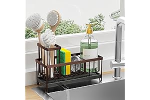 Spacious and Rustproof Cisily Kitchen Sink Caddy Frees Up Counter Space