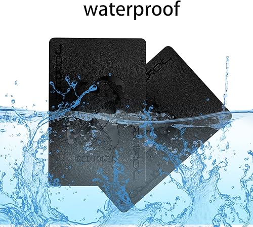 Miniatura 26 de Joyoldelf Black Playing Cards with Rose Pattern, 2pcs Deck of Cards, PVC Plastic & Waterproof Playing Cards, Cool Card Decks Suitable for Family or